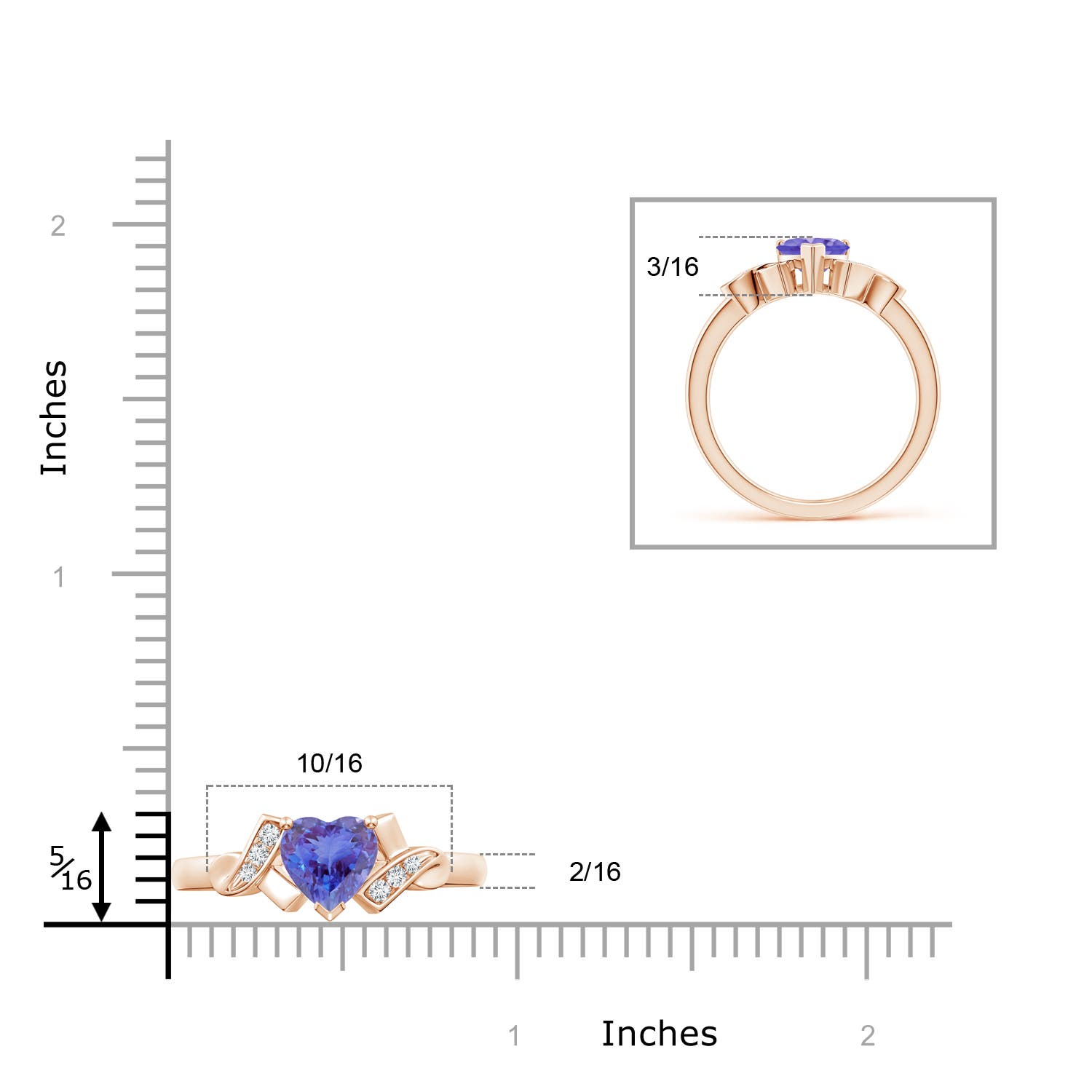 AA - Tanzanite / 0.86 CT / 14 KT Rose Gold