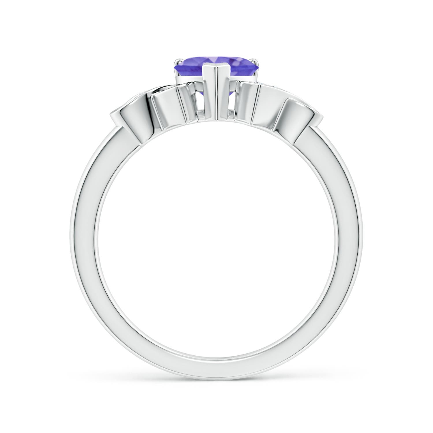 AA - Tanzanite / 0.86 CT / 14 KT White Gold