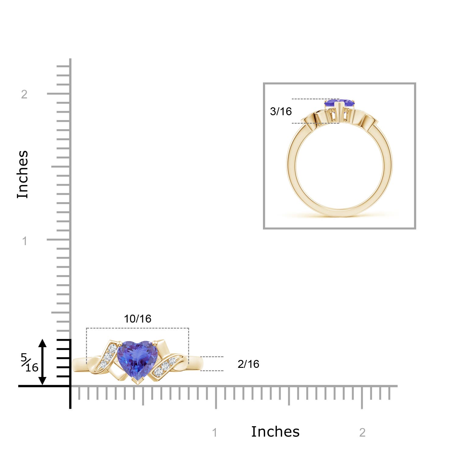 AA - Tanzanite / 0.86 CT / 14 KT Yellow Gold