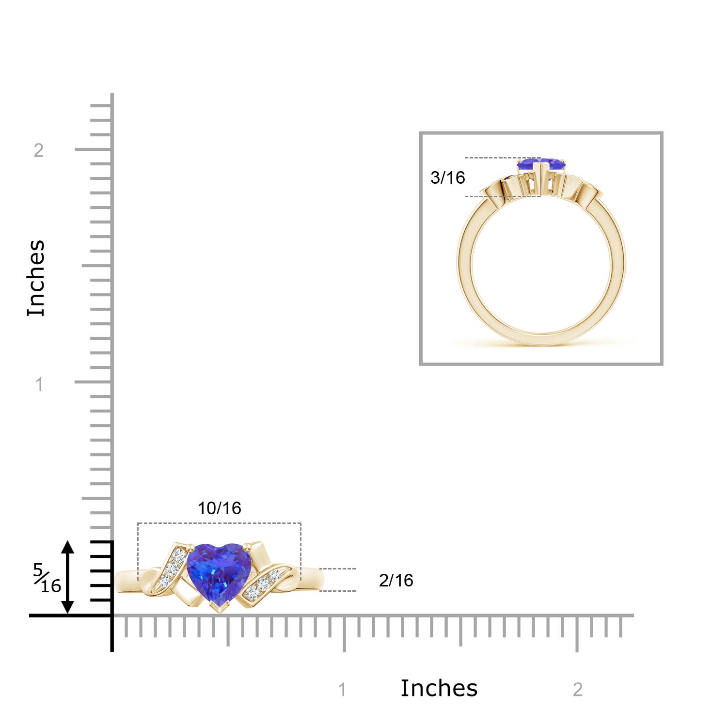 AAA - Tanzanite / 0.86 CT / 14 KT Yellow Gold