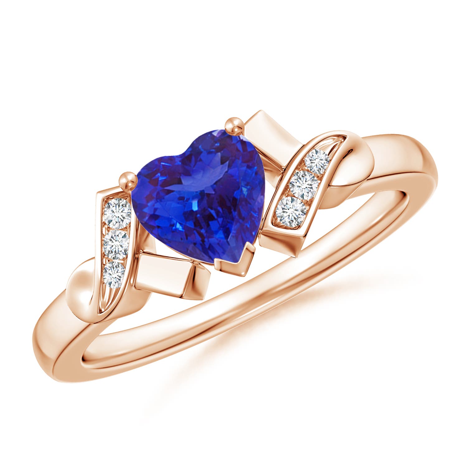 AAAA - Tanzanite / 0.86 CT / 14 KT Rose Gold