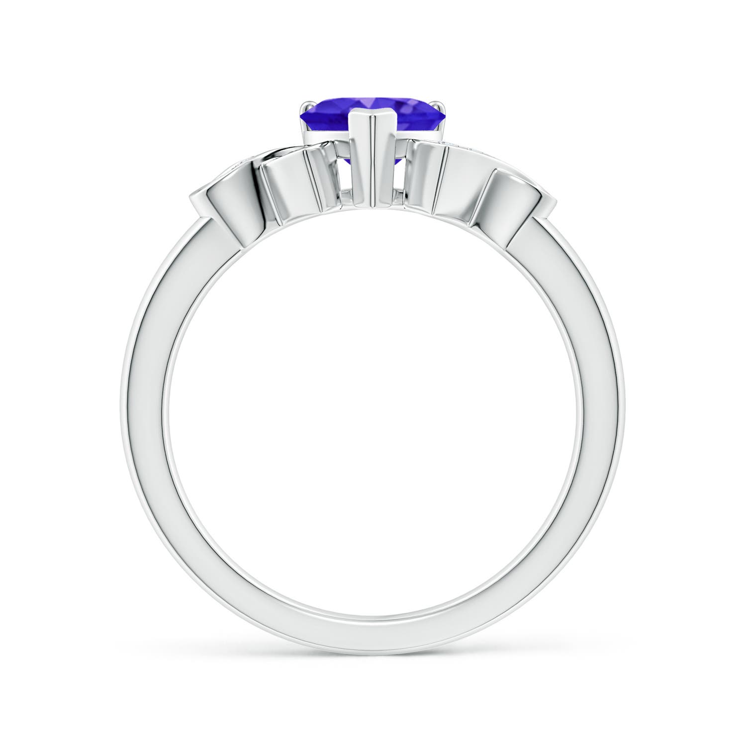 AAAA - Tanzanite / 0.86 CT / 14 KT White Gold