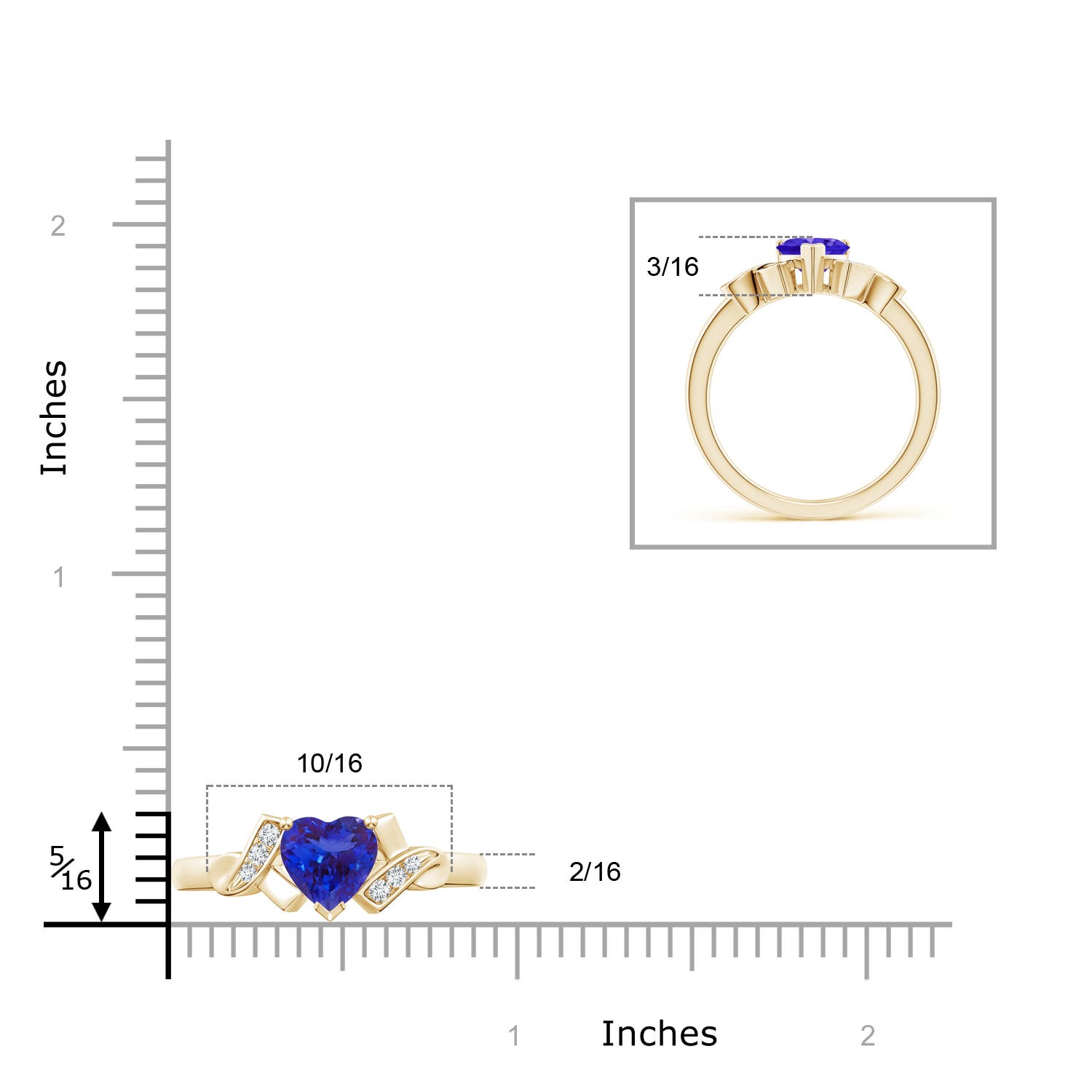 AAAA - Tanzanite / 0.86 CT / 14 KT Yellow Gold