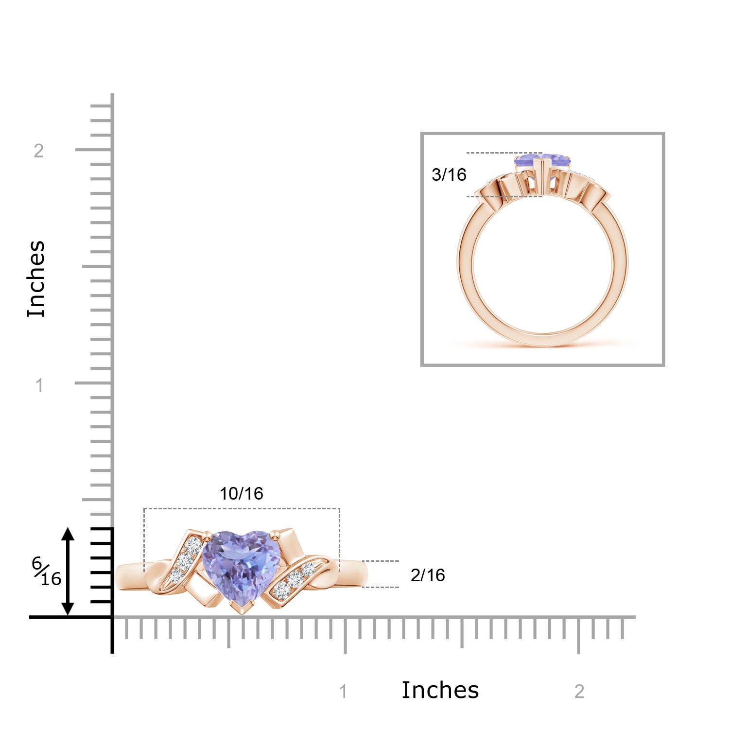 A - Tanzanite / 1.32 CT / 14 KT Rose Gold