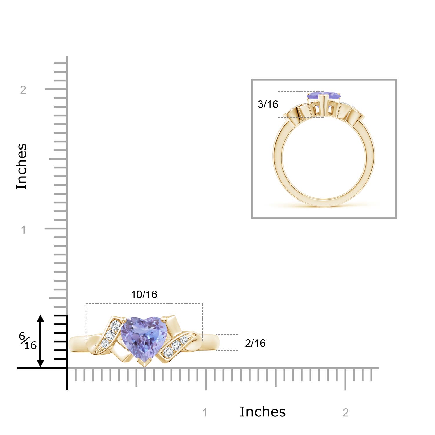 A - Tanzanite / 1.32 CT / 14 KT Yellow Gold