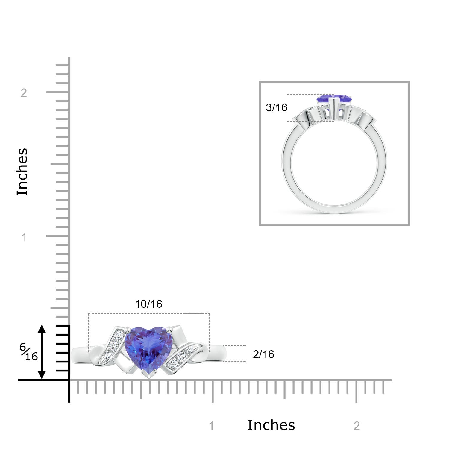 AA - Tanzanite / 1.32 CT / 14 KT White Gold