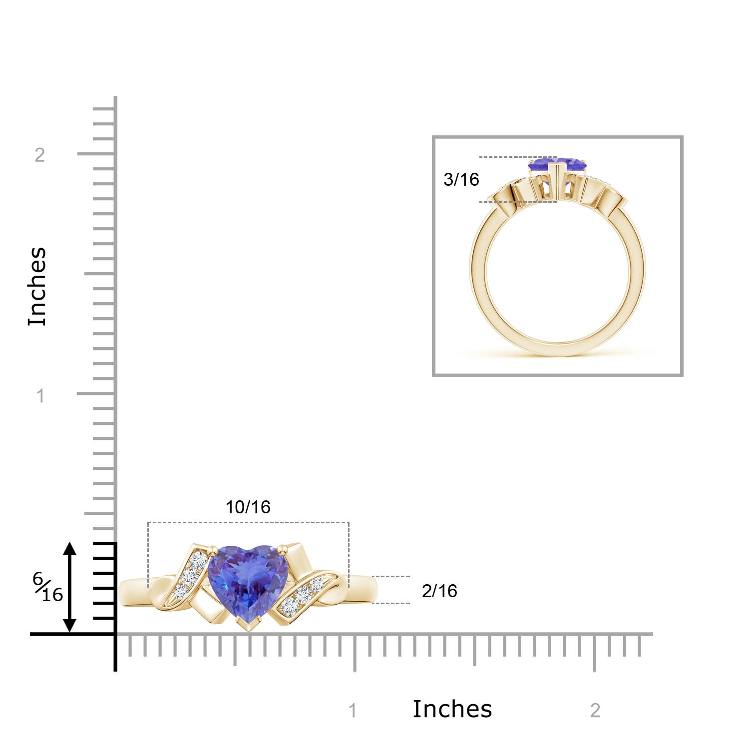 AA - Tanzanite / 1.32 CT / 14 KT Yellow Gold