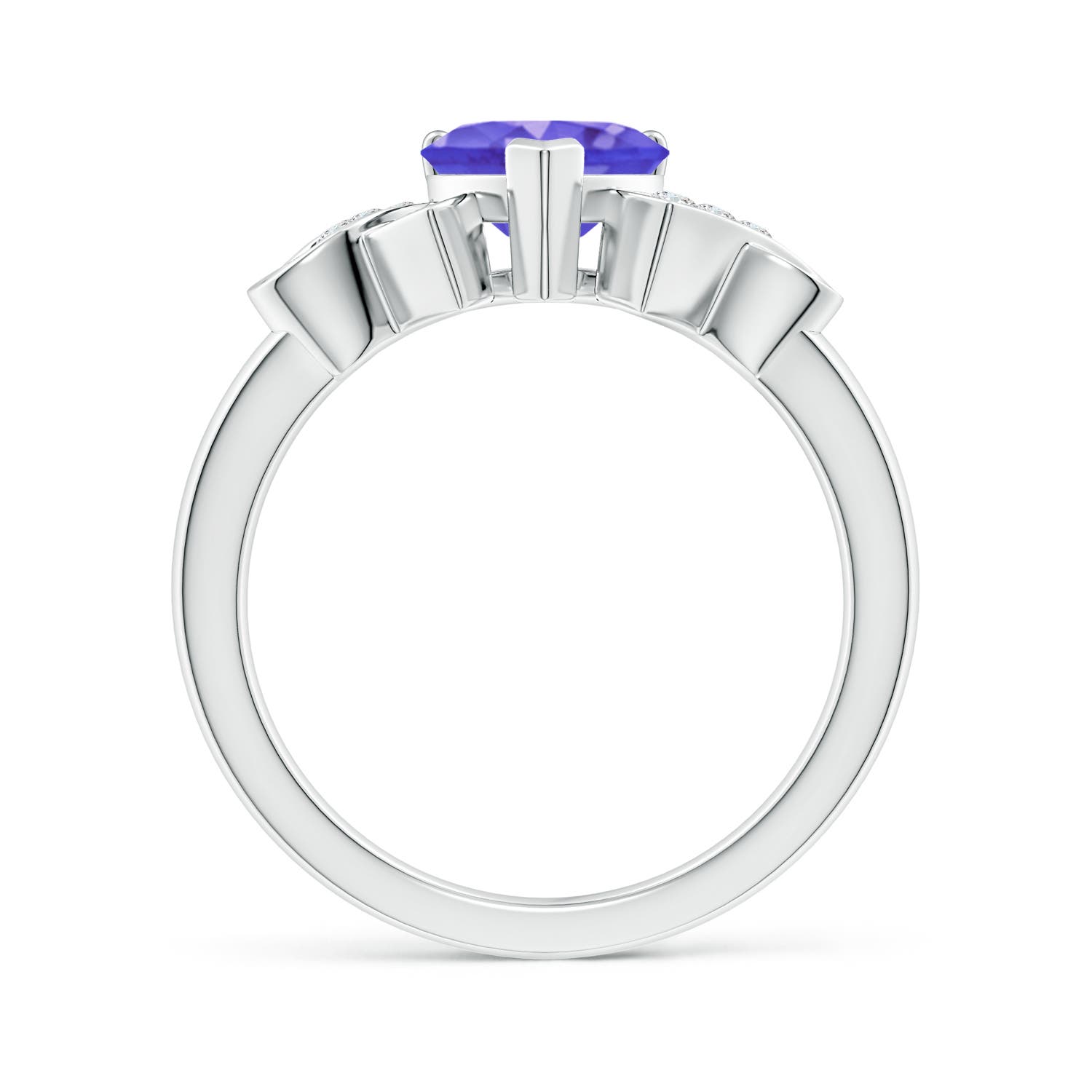 AAA - Tanzanite / 1.32 CT / 14 KT White Gold