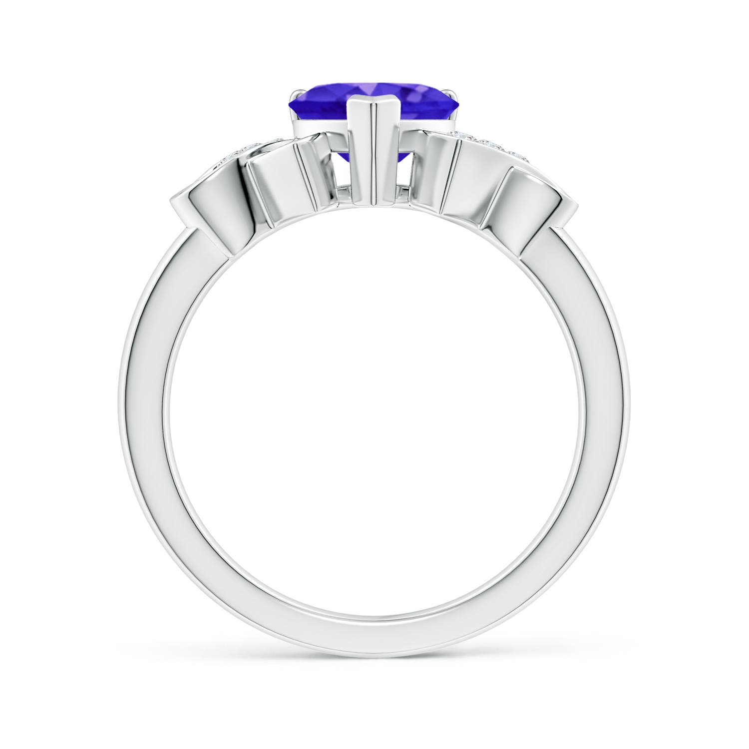 AAAA - Tanzanite / 1.32 CT / 14 KT White Gold