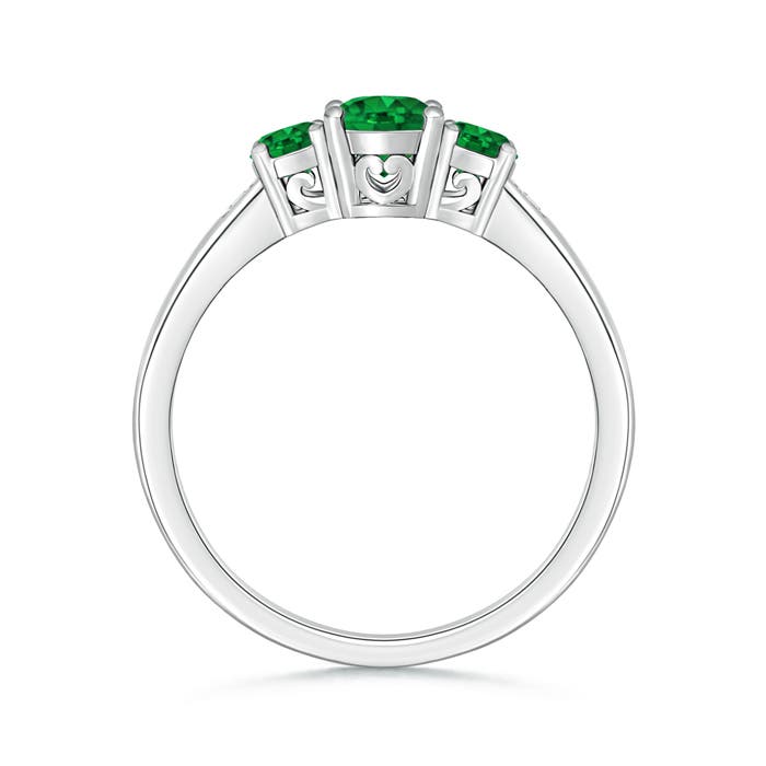 Premium - Lab-Grown Emerald / 0.63 CT / 14 KT White Gold