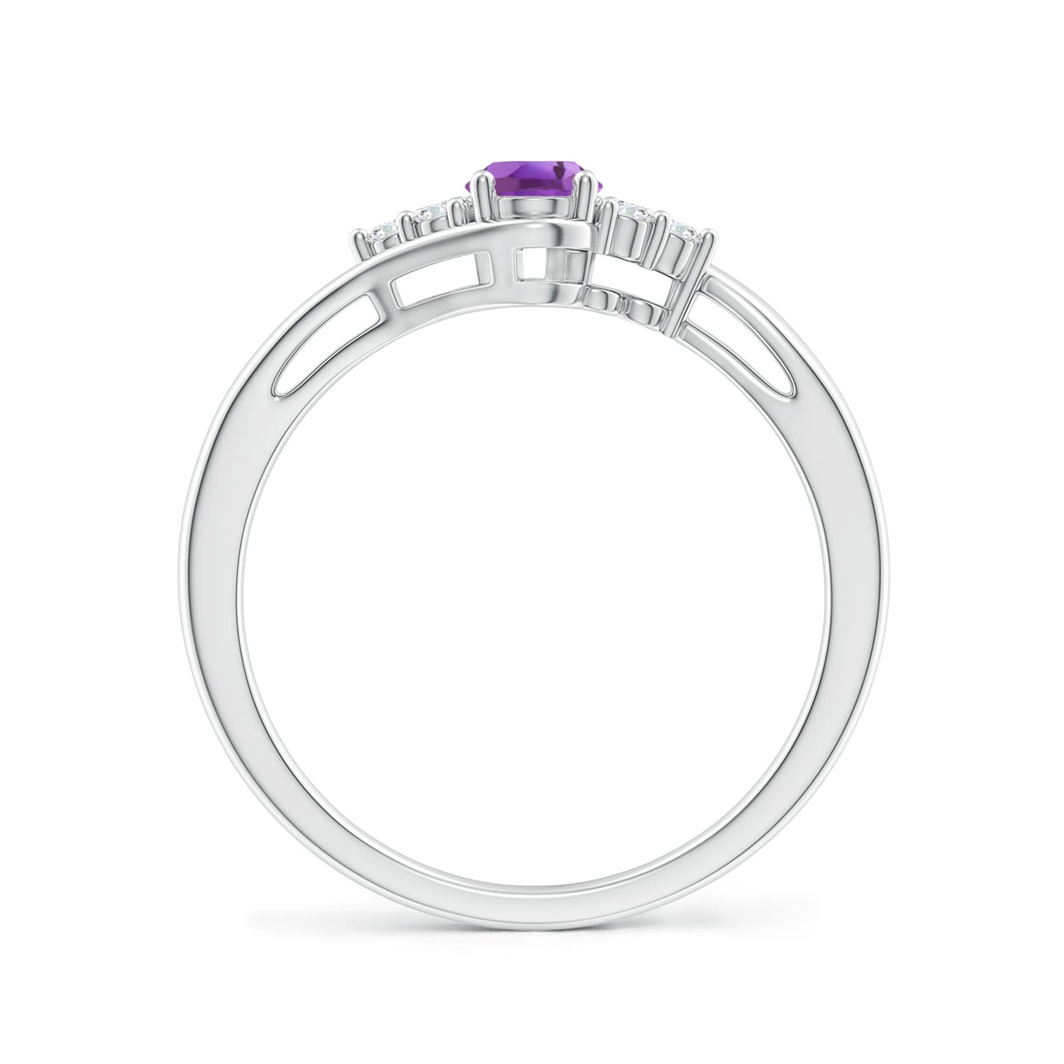 A - Amethyst / 0.48 CT / 14 KT White Gold