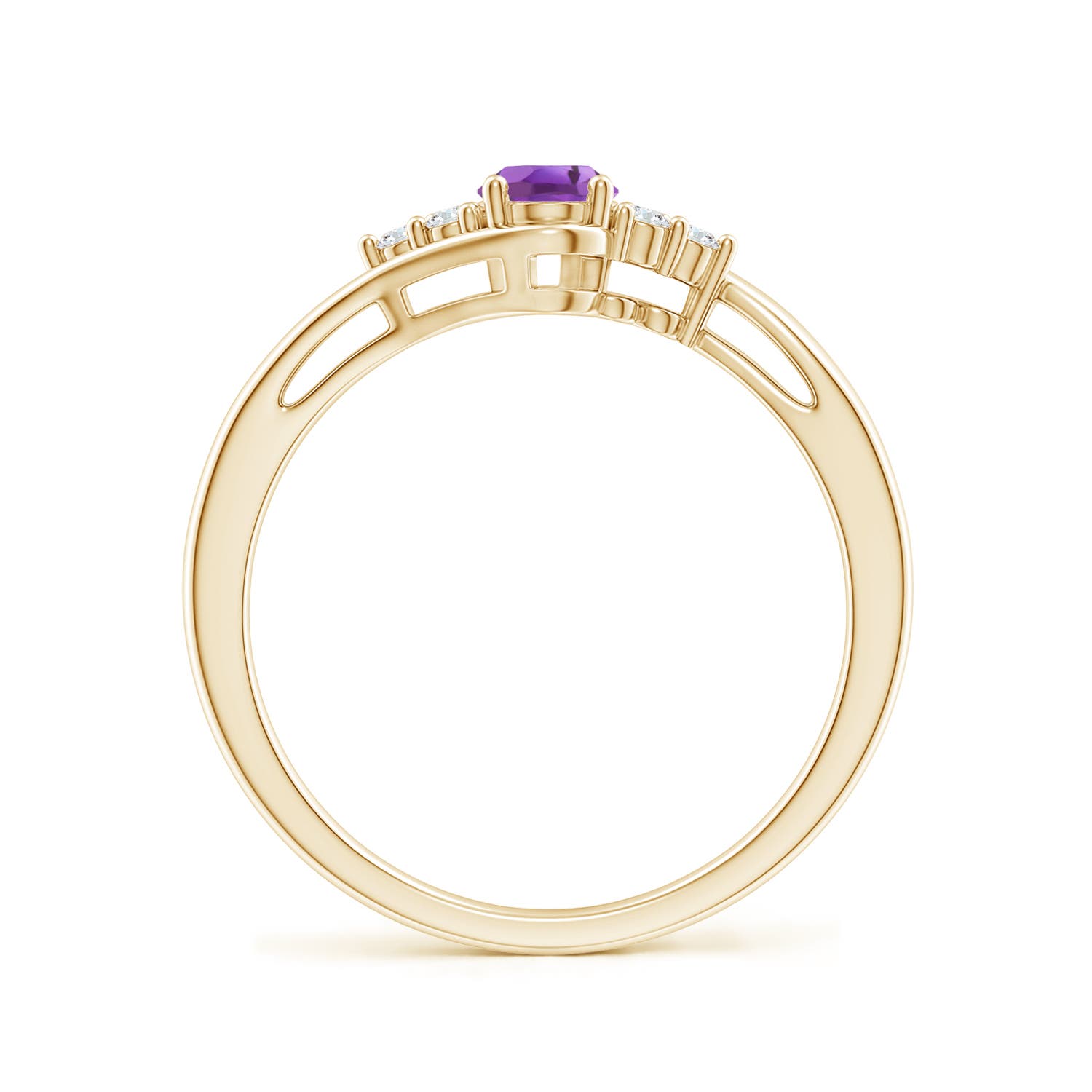 A - Amethyst / 0.48 CT / 14 KT Yellow Gold