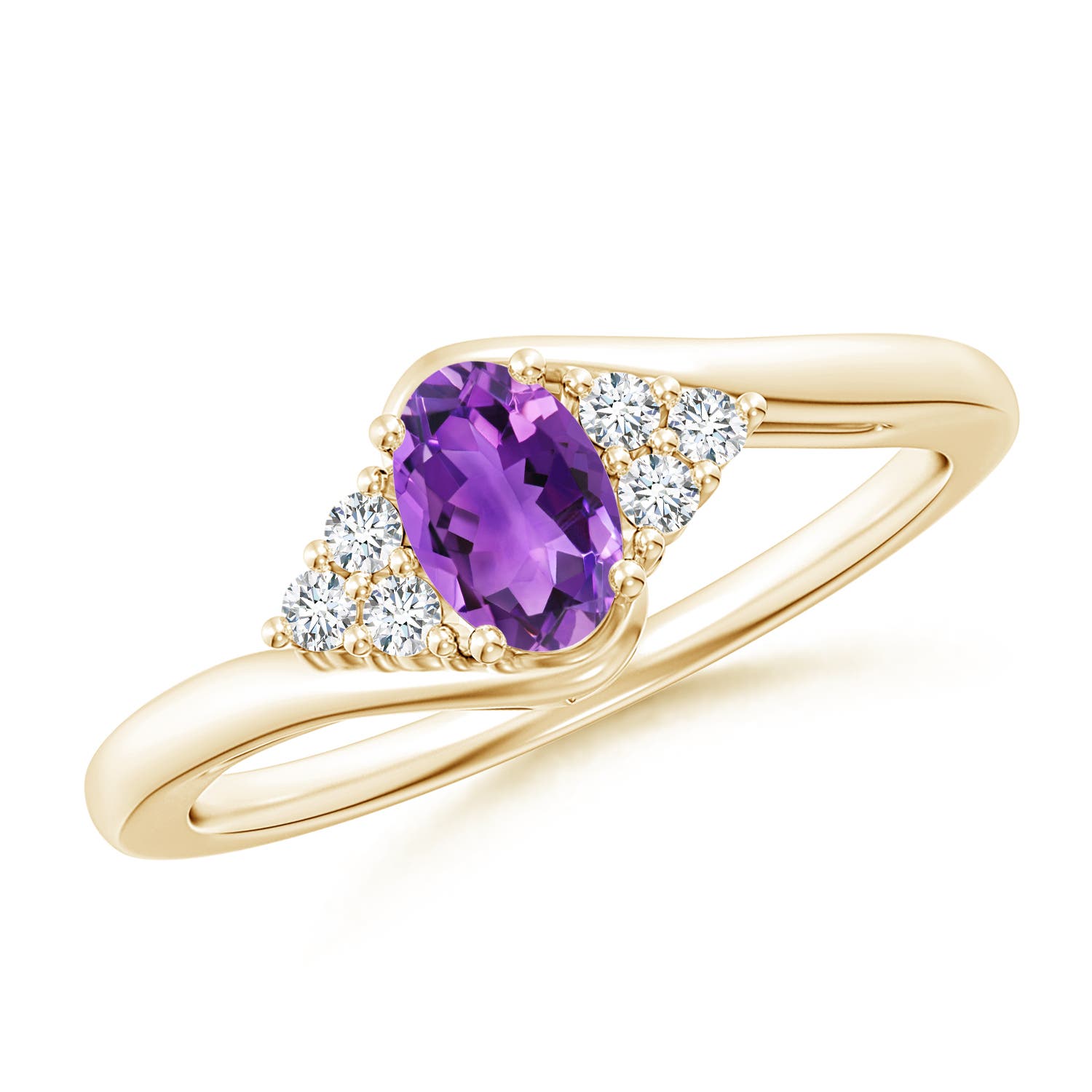 AAA - Amethyst / 0.48 CT / 14 KT Yellow Gold