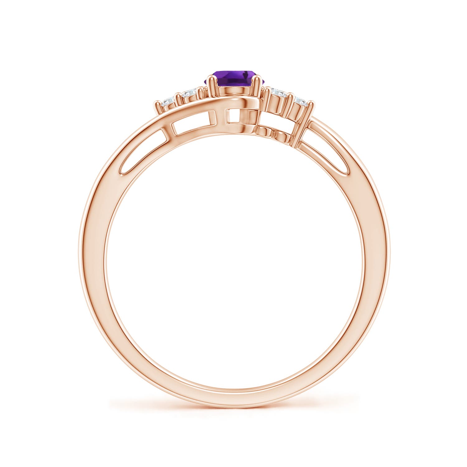 AAAA - Amethyst / 0.48 CT / 14 KT Rose Gold