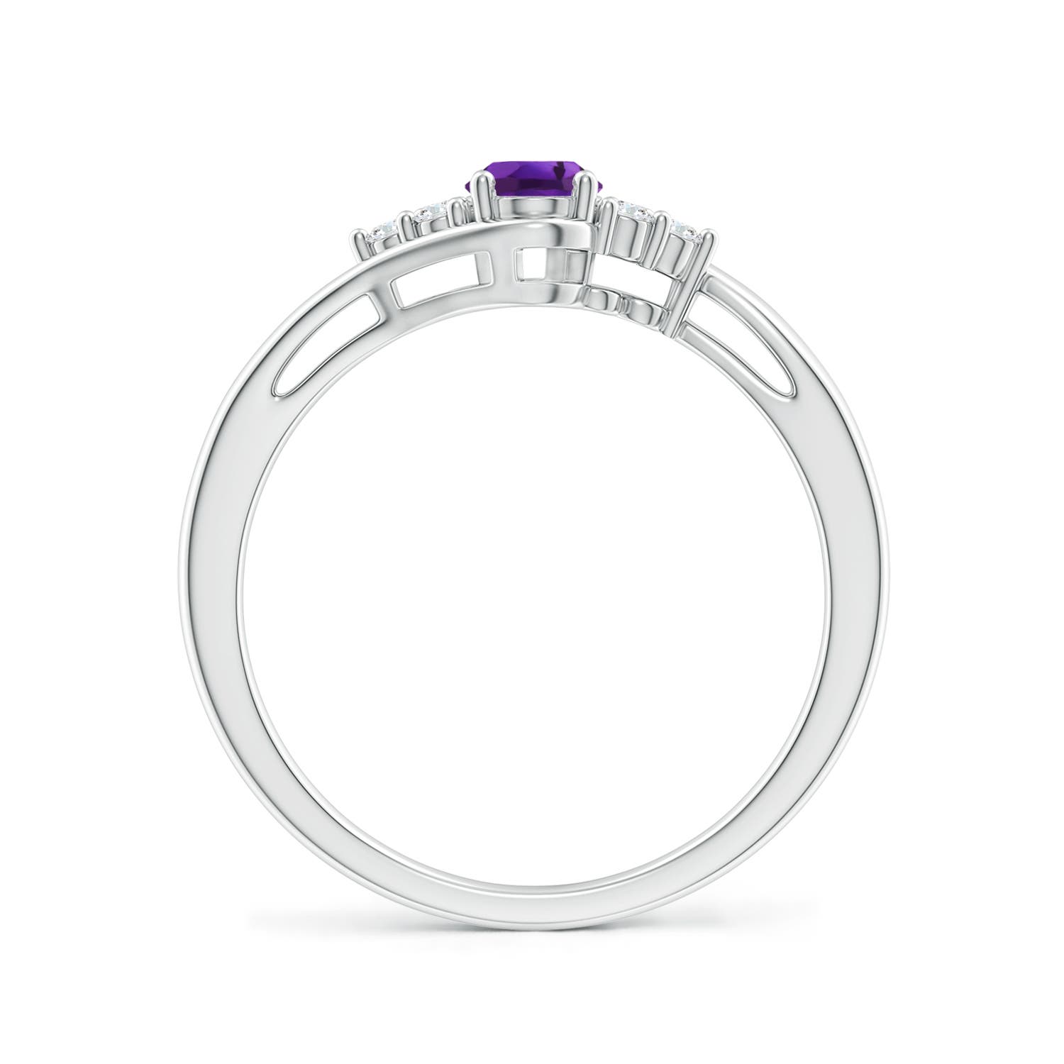 AAAA - Amethyst / 0.48 CT / 14 KT White Gold