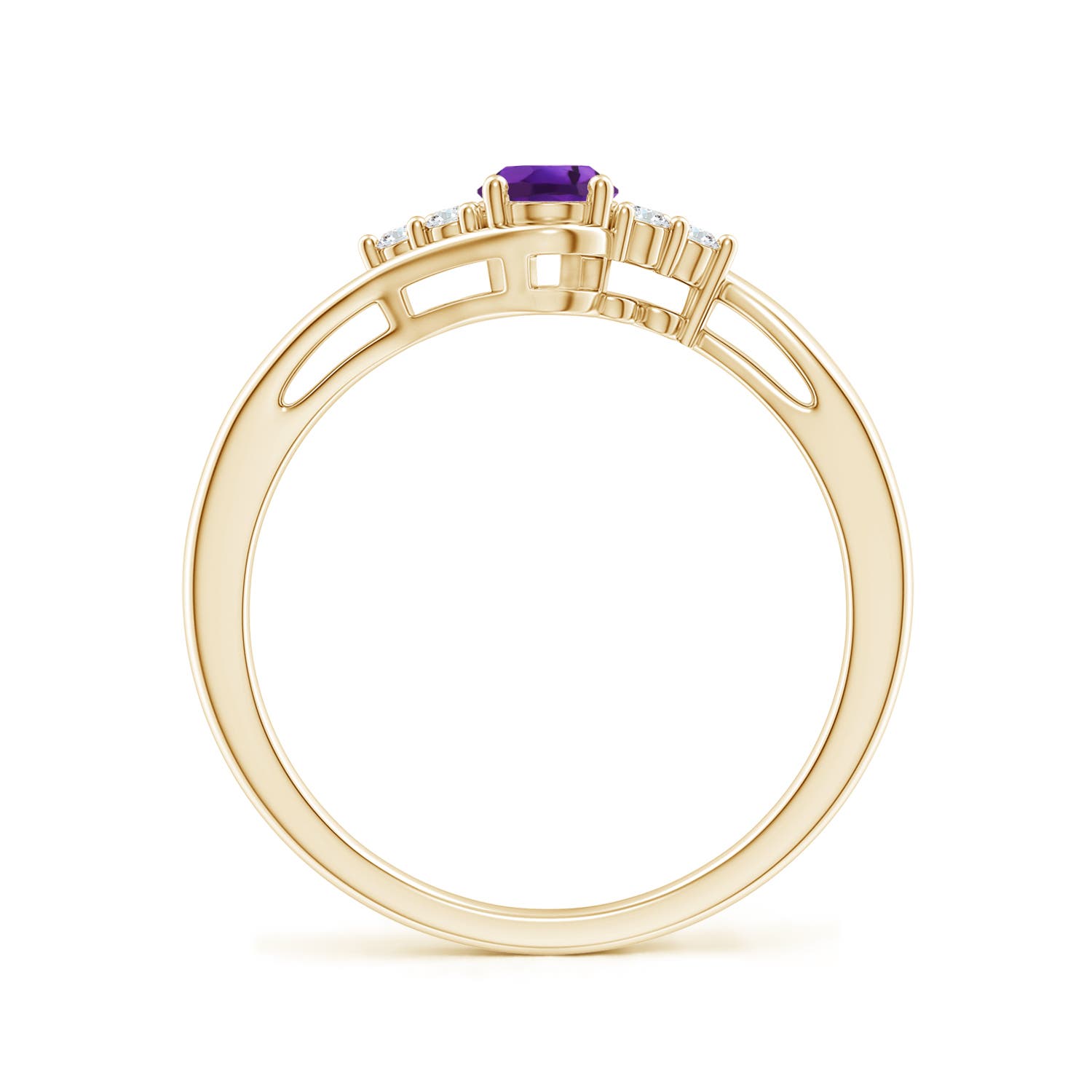 AAAA - Amethyst / 0.48 CT / 14 KT Yellow Gold