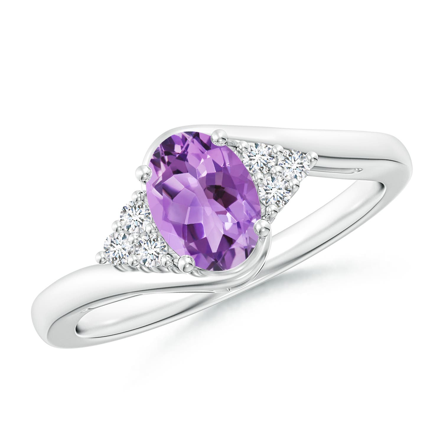 A - Amethyst / 0.81 CT / 14 KT White Gold