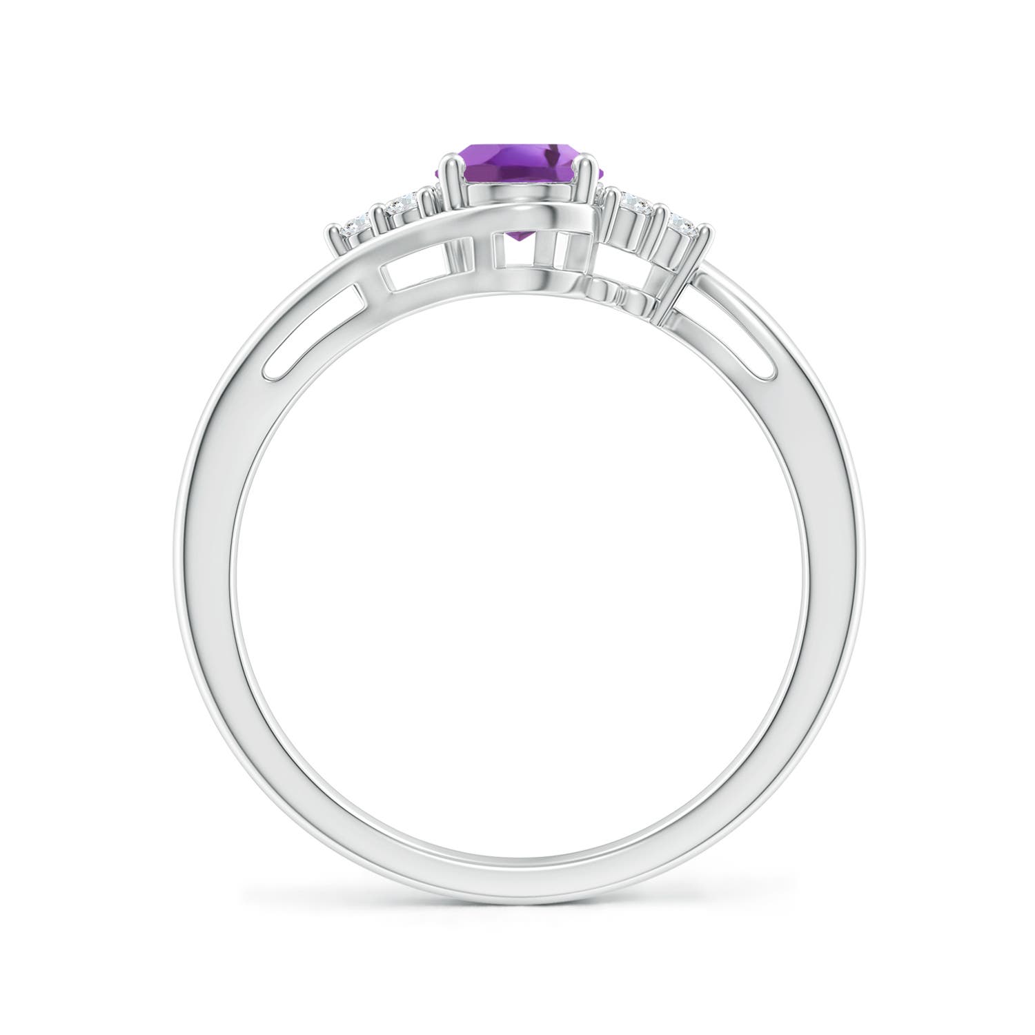 A - Amethyst / 0.81 CT / 14 KT White Gold