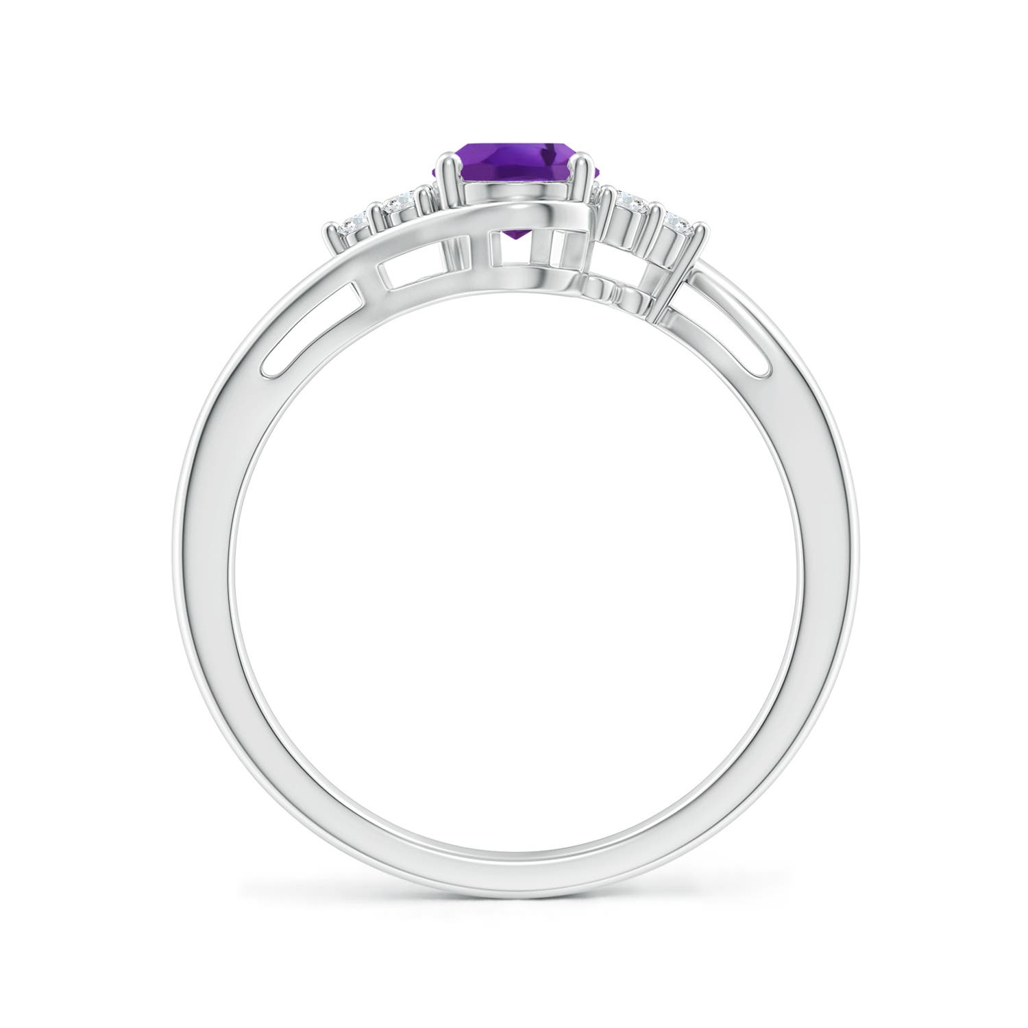 AAA - Amethyst / 0.81 CT / 14 KT White Gold