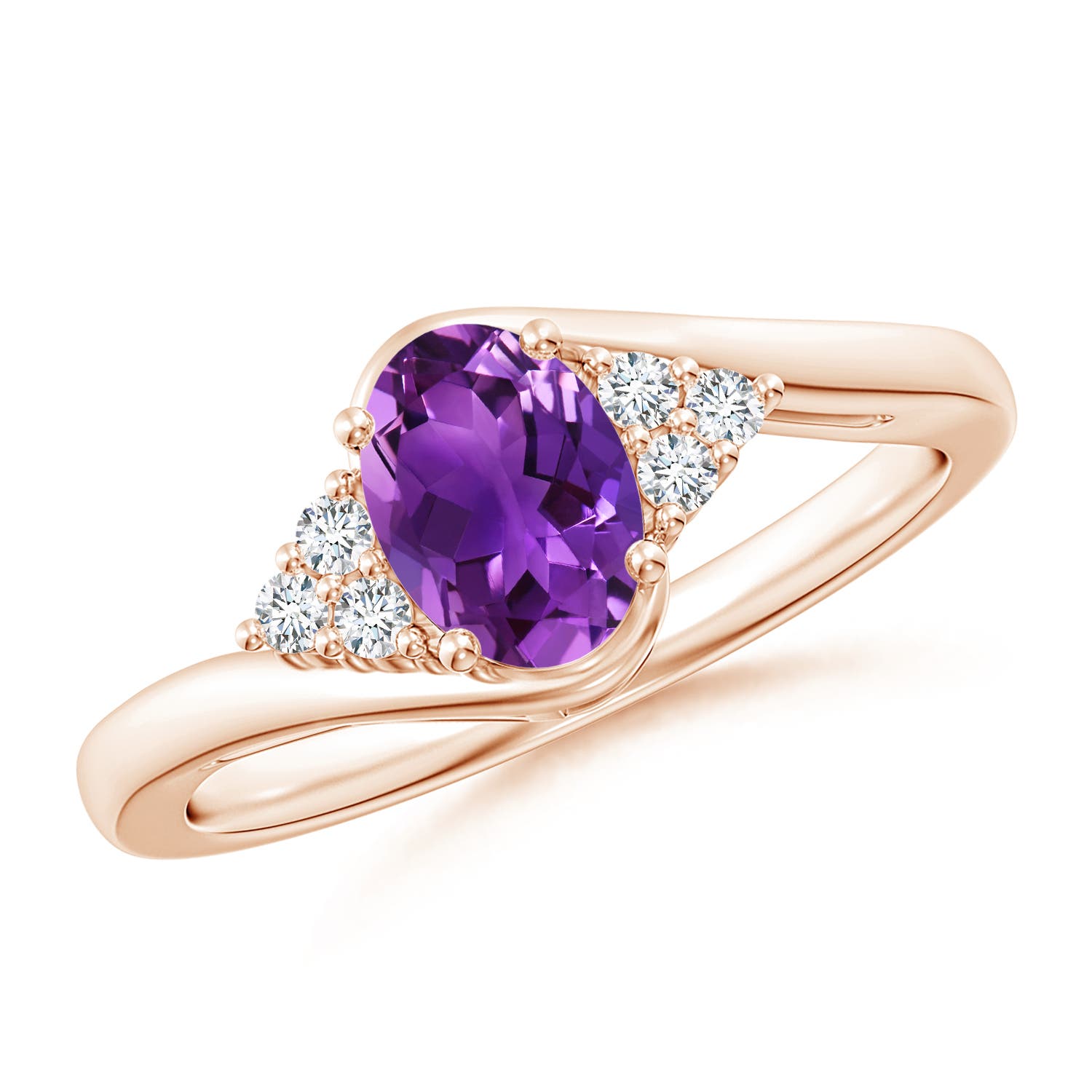 AAAA - Amethyst / 0.81 CT / 14 KT Rose Gold