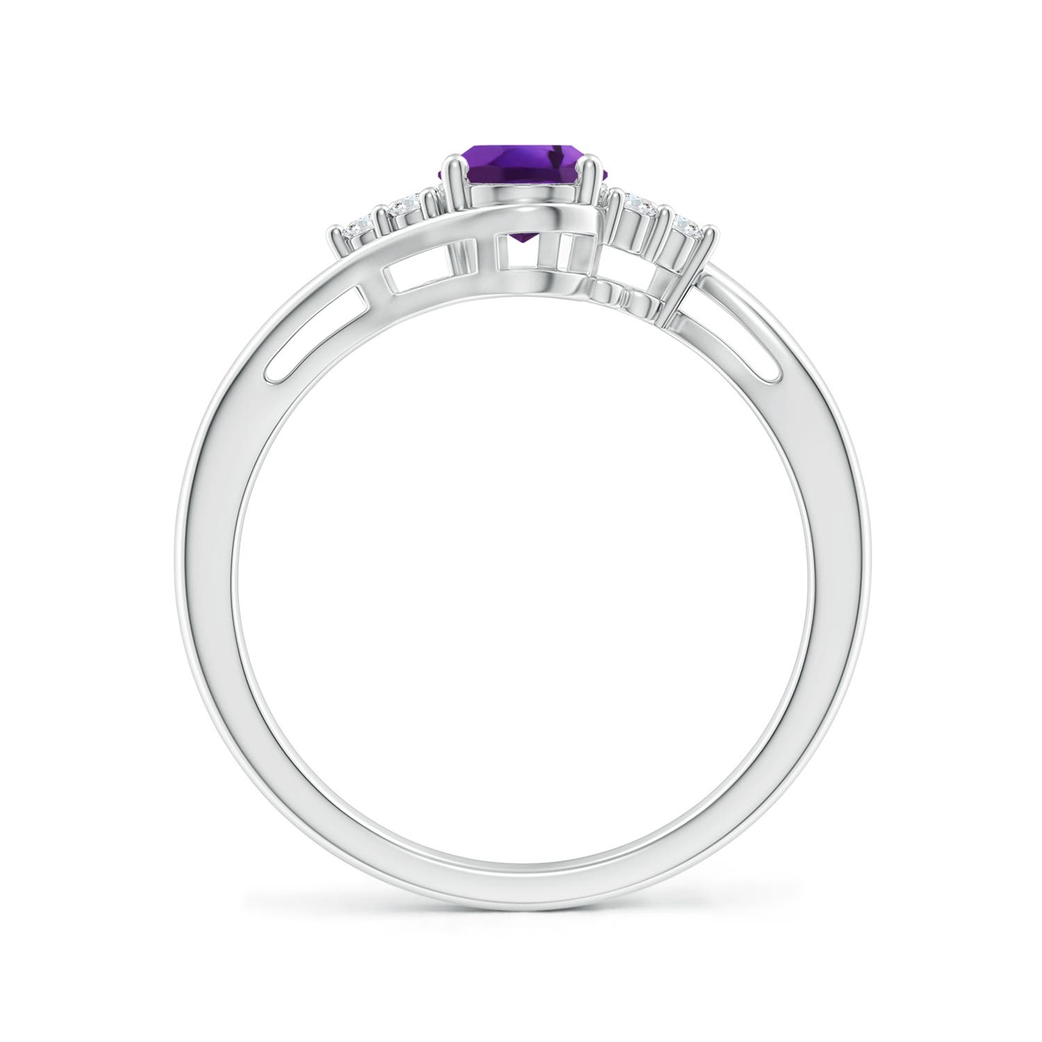 AAAA - Amethyst / 0.81 CT / 14 KT White Gold