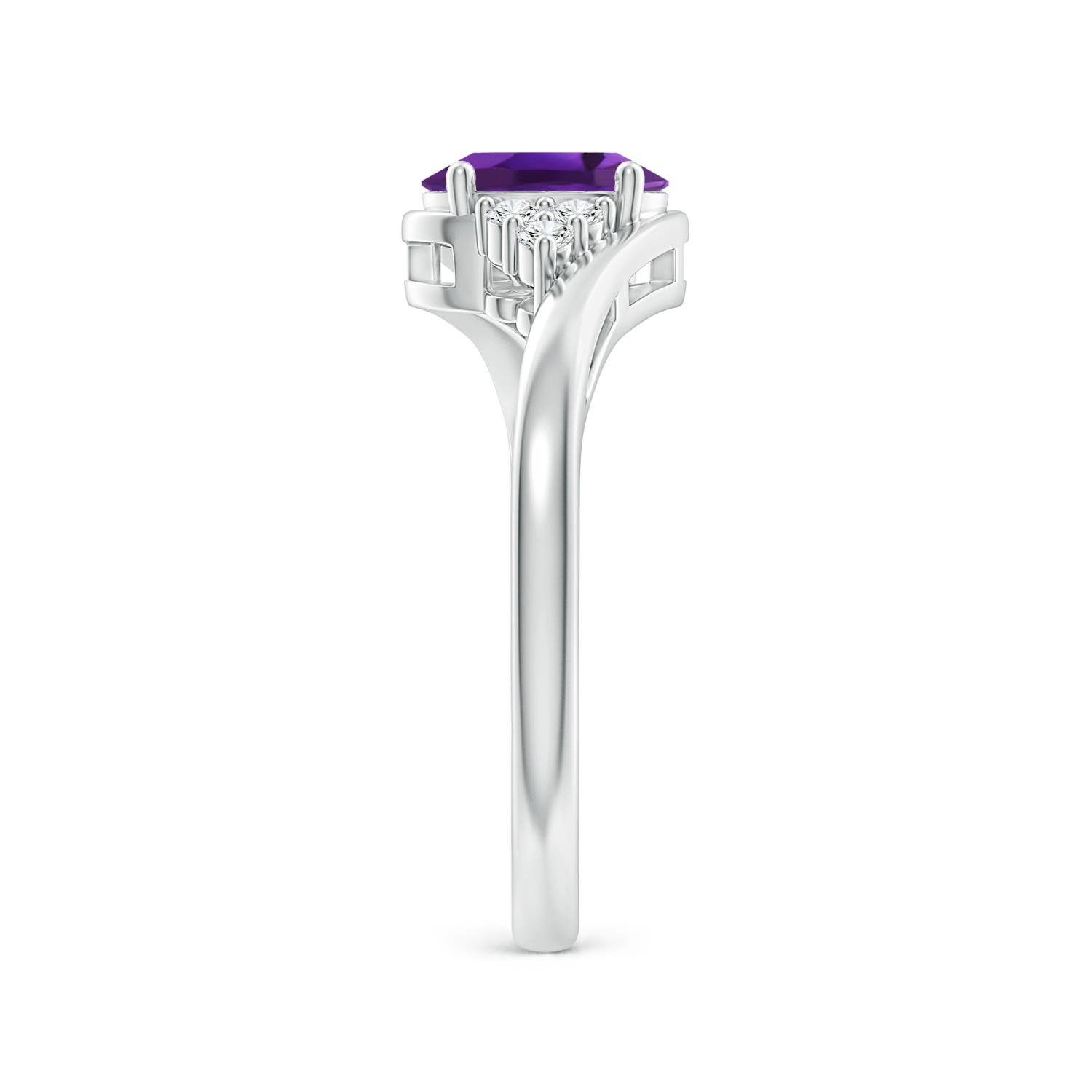 AAAA - Amethyst / 0.81 CT / 14 KT White Gold