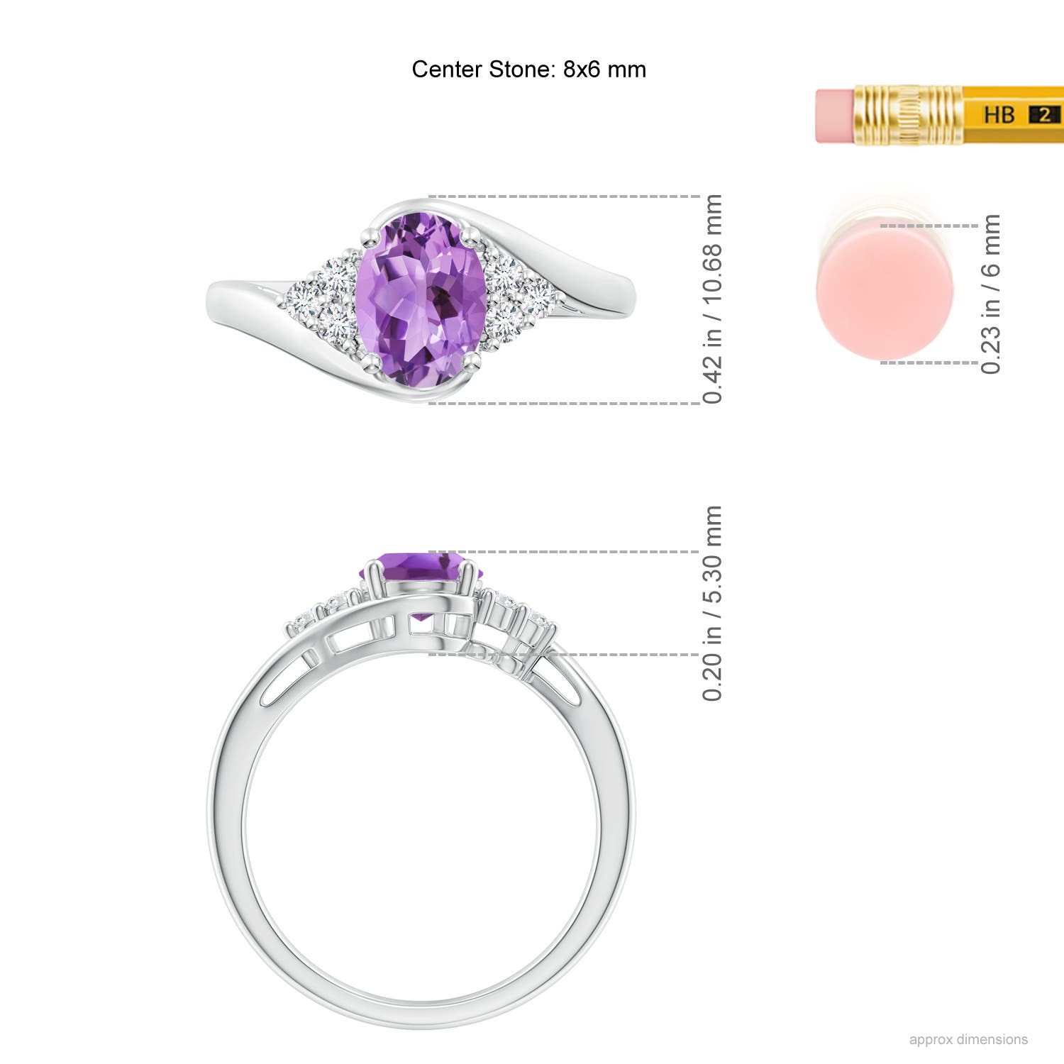 A - Amethyst / 1.32 CT / 14 KT White Gold