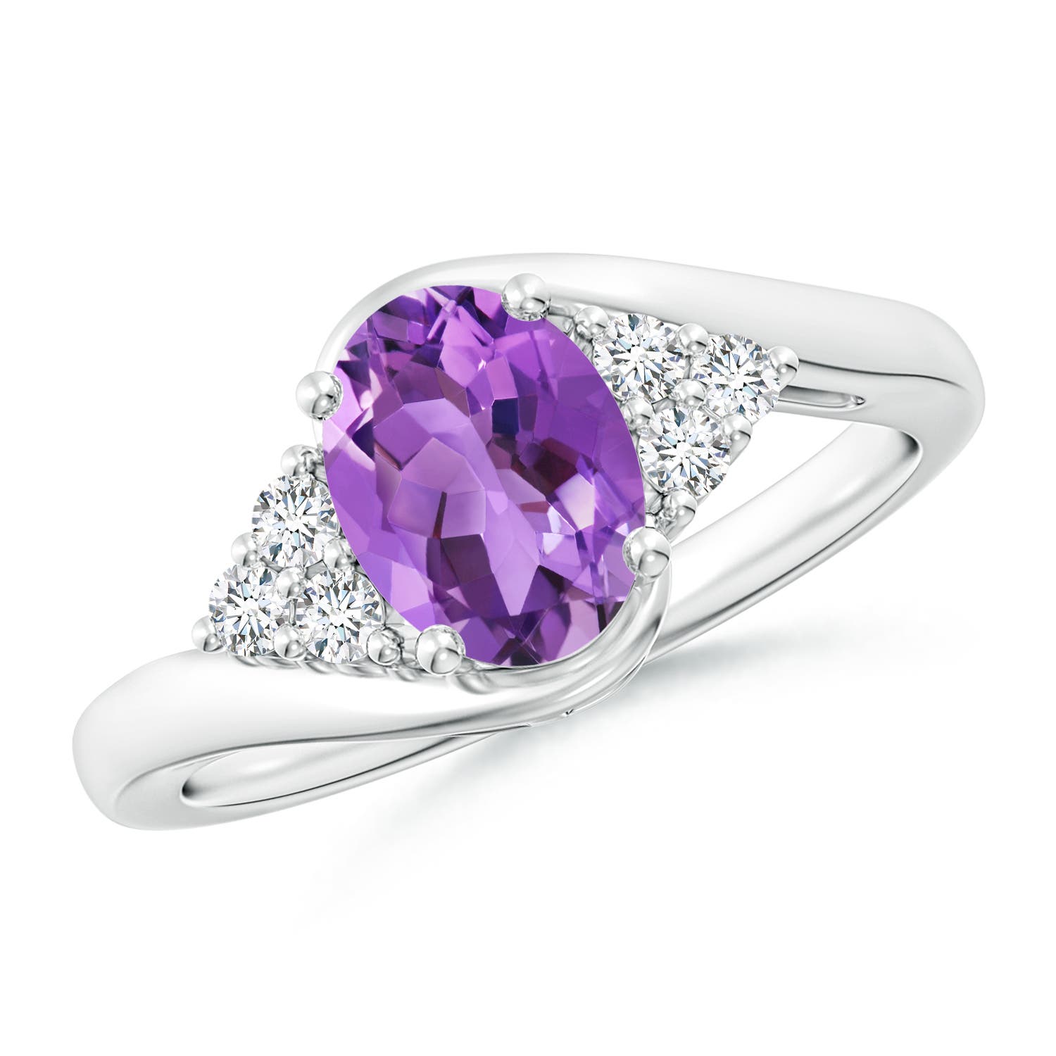 AA - Amethyst / 1.32 CT / 14 KT White Gold