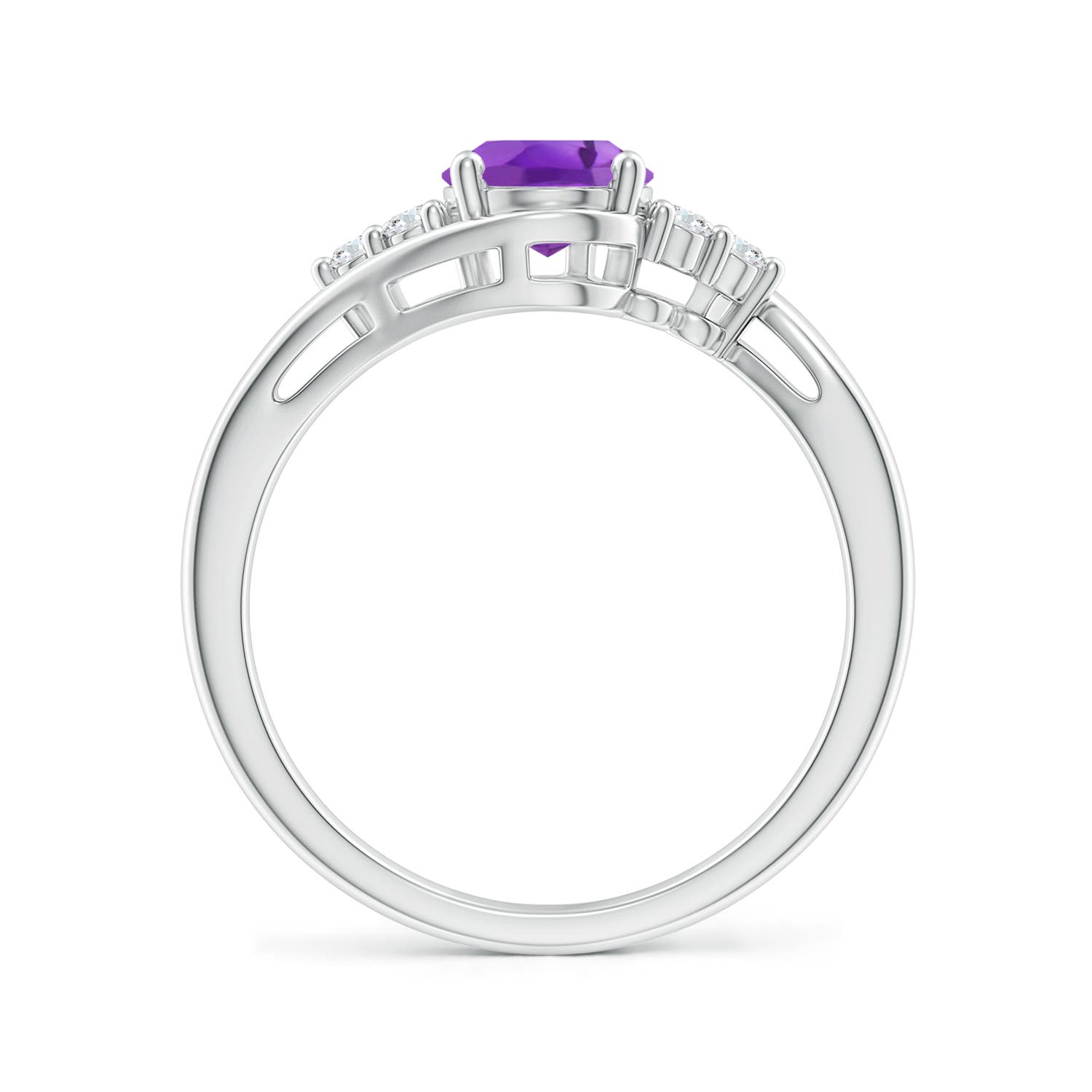 AA - Amethyst / 1.32 CT / 14 KT White Gold