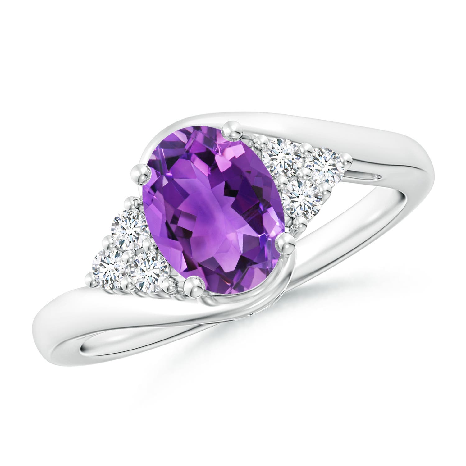 AAA - Amethyst / 1.32 CT / 14 KT White Gold