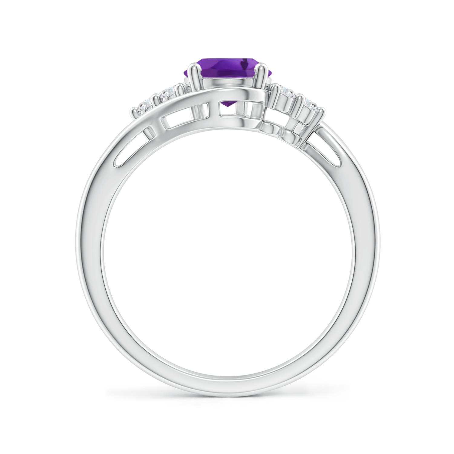 AAA - Amethyst / 1.32 CT / 14 KT White Gold