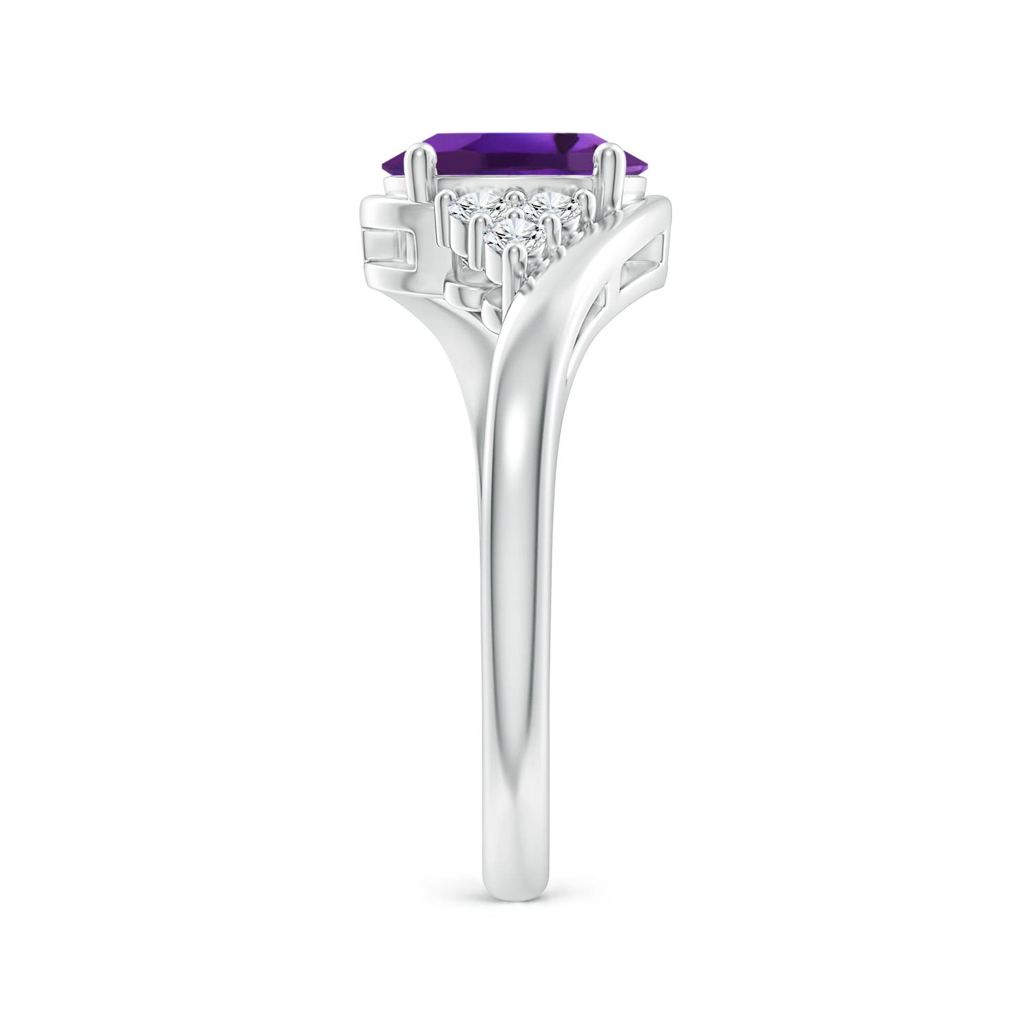 AAAA - Amethyst / 1.32 CT / 14 KT White Gold