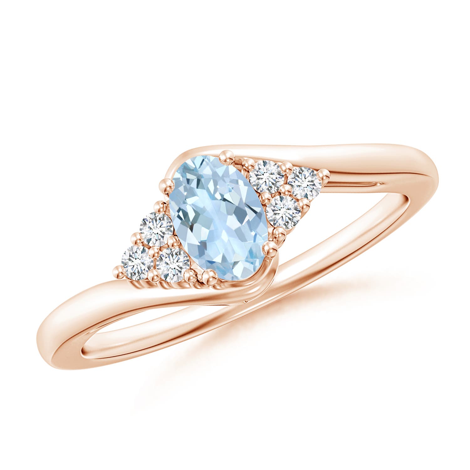 AA - Aquamarine / 0.48 CT / 14 KT Rose Gold