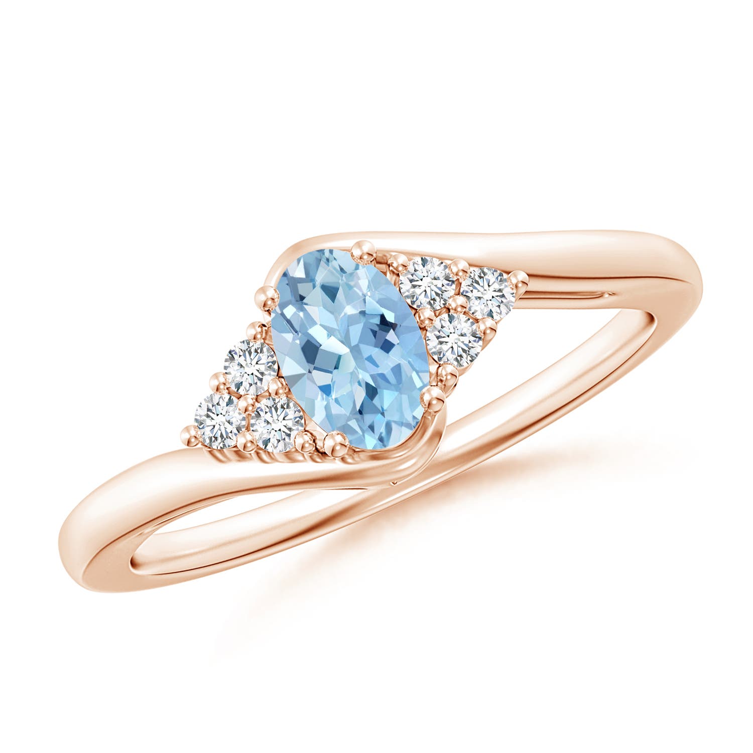 AAA - Aquamarine / 0.48 CT / 14 KT Rose Gold