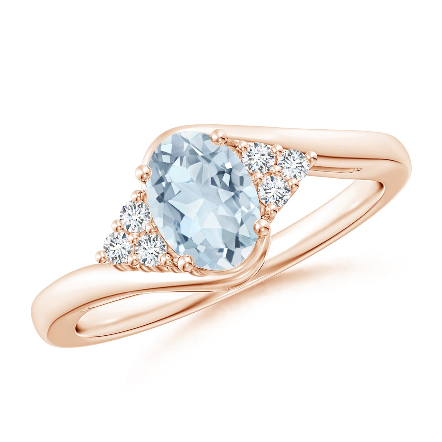 A - Aquamarine / 0.71 CT / 14 KT Rose Gold