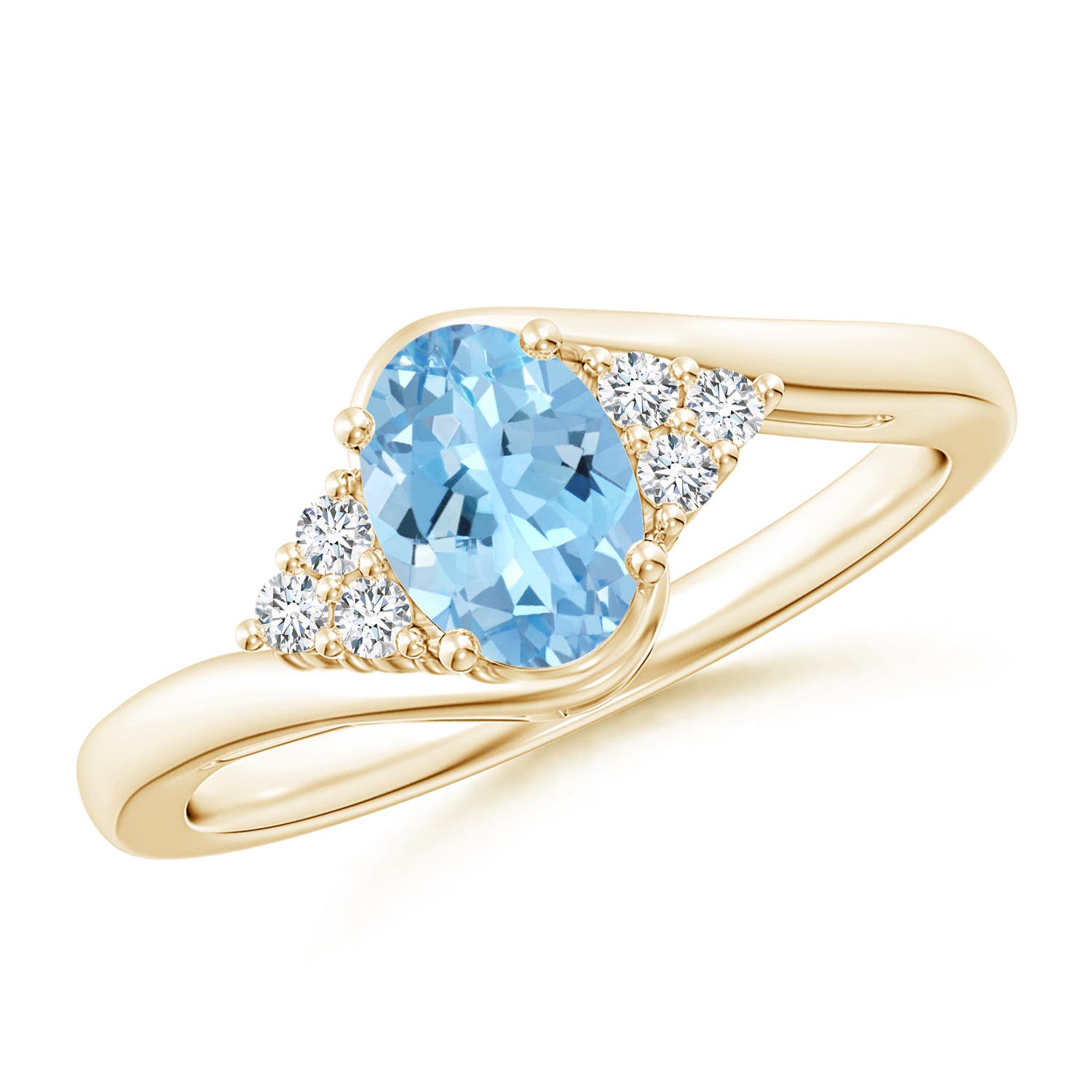 AAAA - Aquamarine / 0.71 CT / 14 KT Yellow Gold