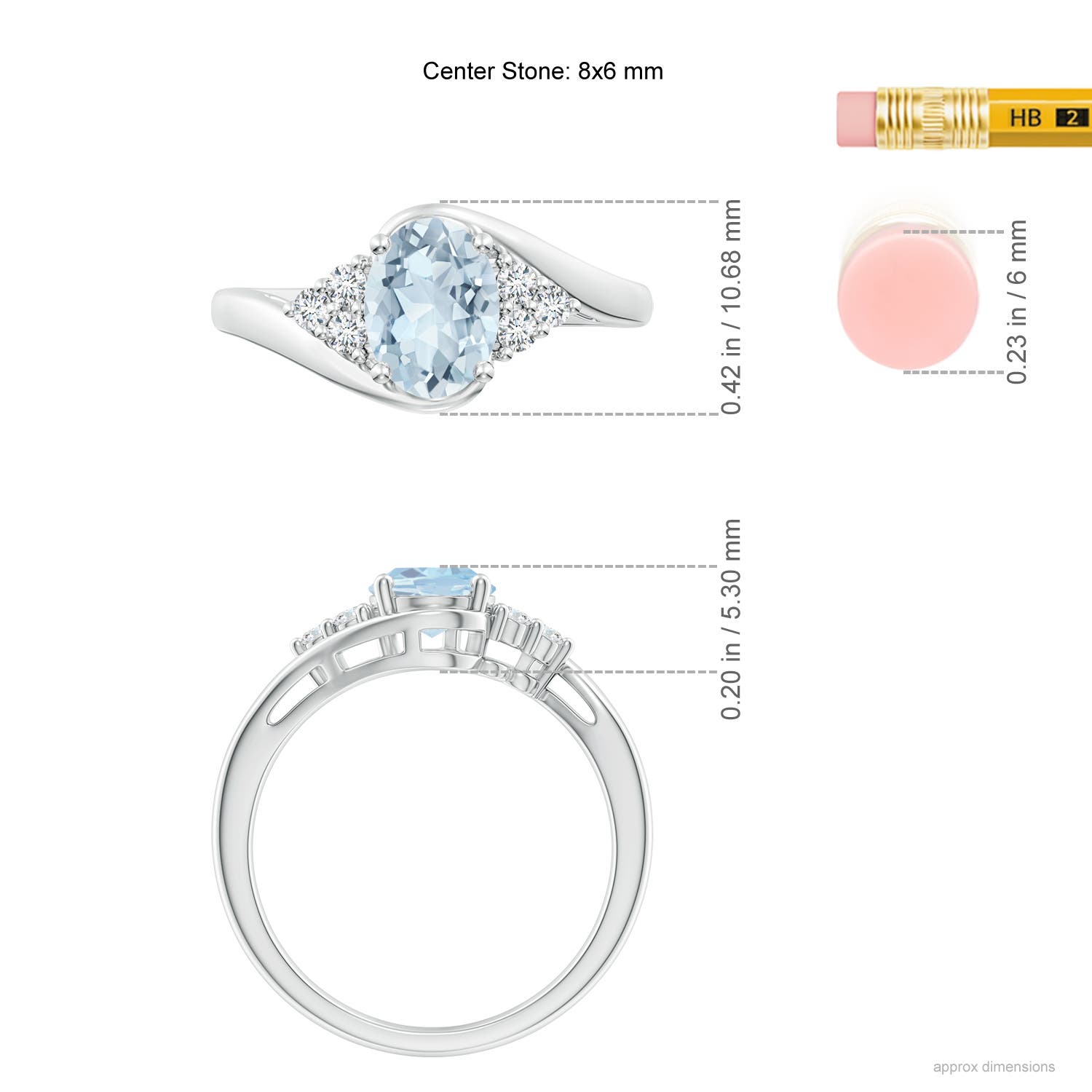 A - Aquamarine / 1.17 CT / 14 KT White Gold