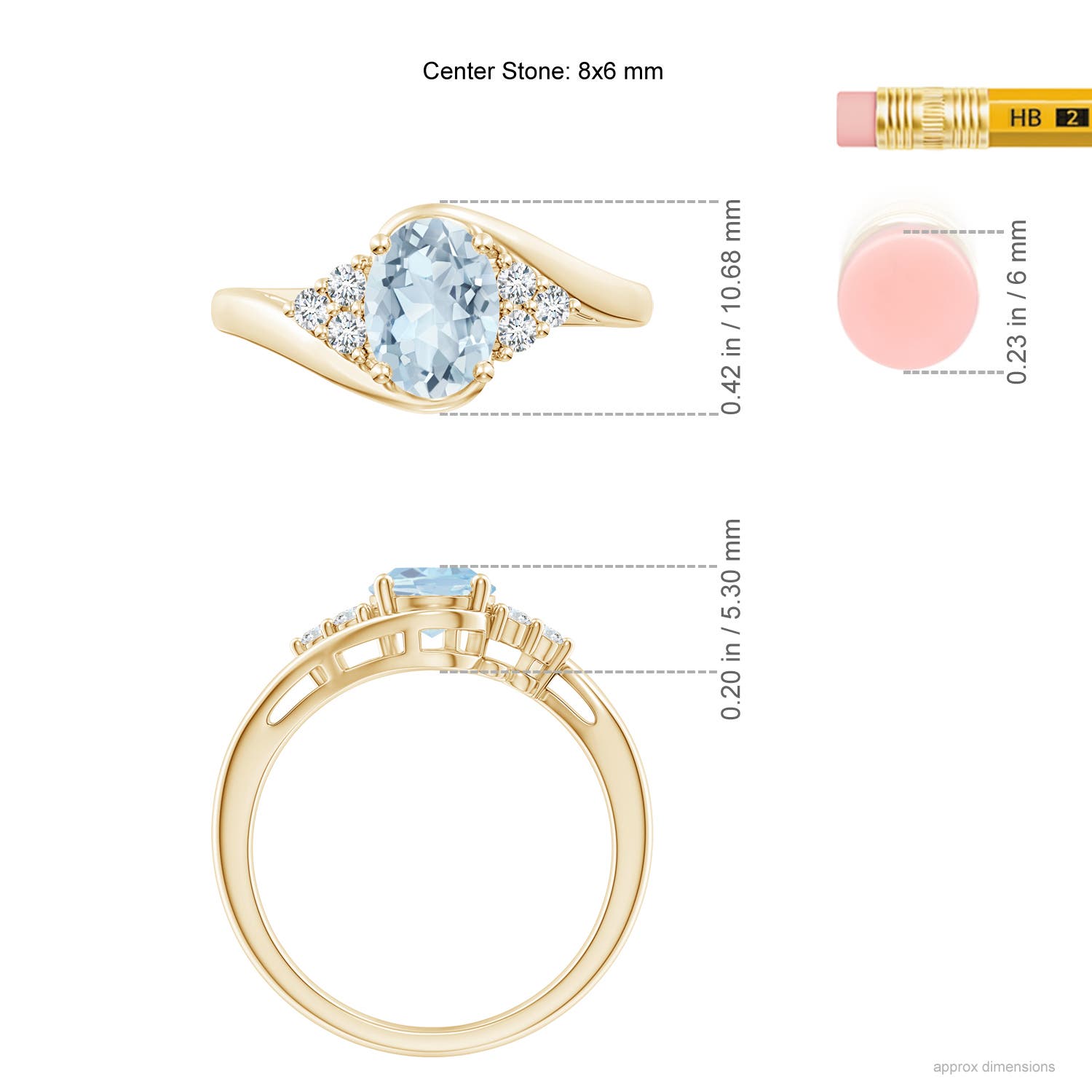 A - Aquamarine / 1.17 CT / 14 KT Yellow Gold