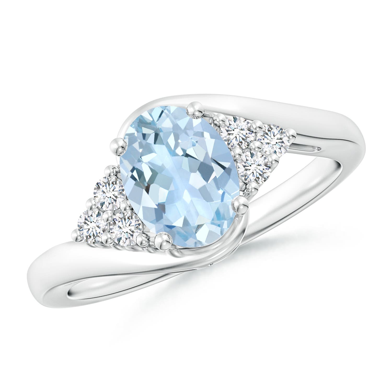 AA - Aquamarine / 1.17 CT / 14 KT White Gold