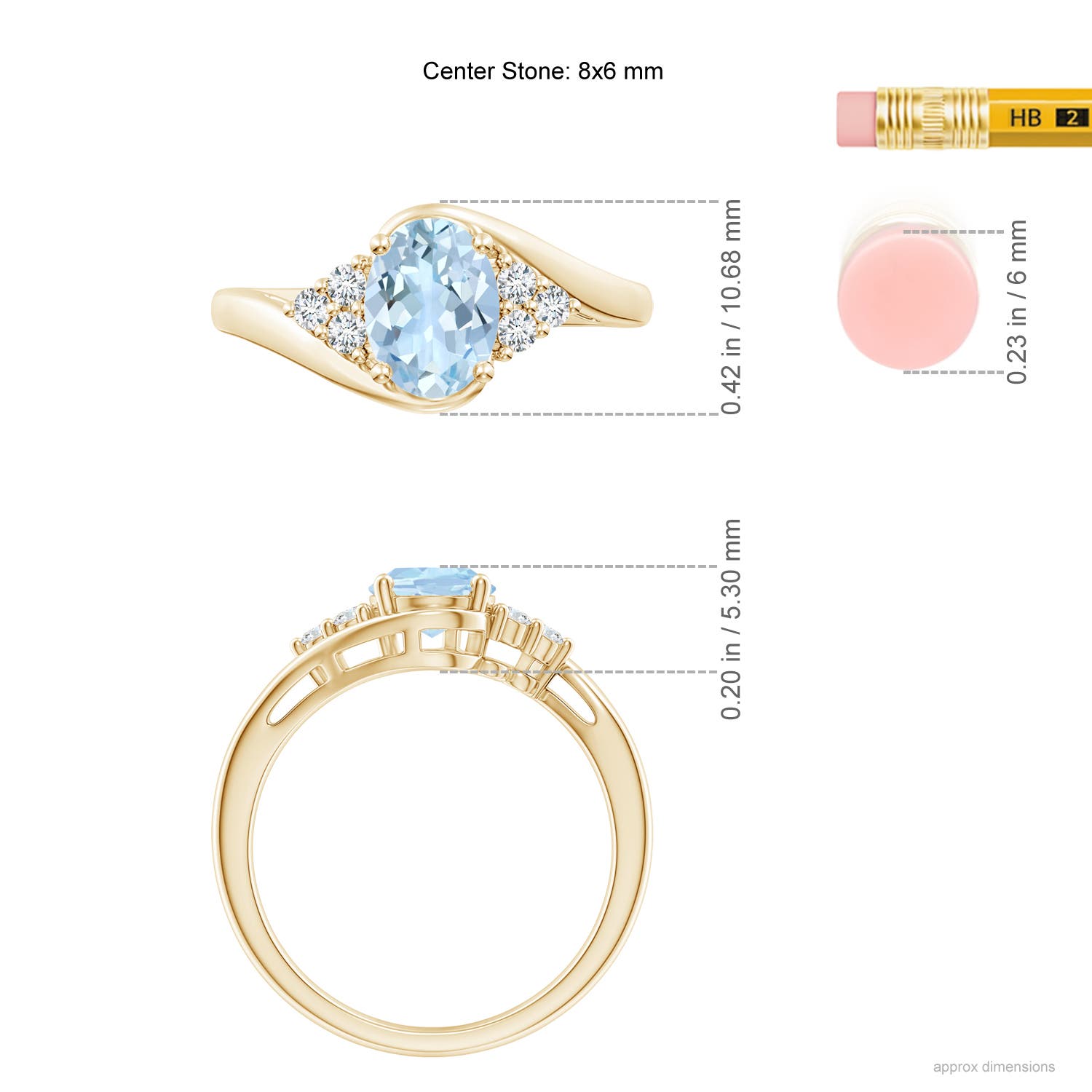 AA - Aquamarine / 1.17 CT / 14 KT Yellow Gold