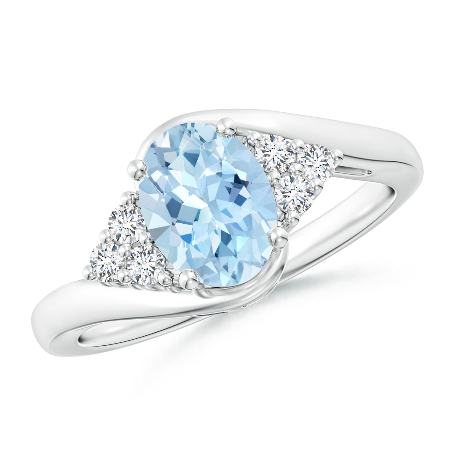 AAA - Aquamarine / 1.17 CT / 14 KT White Gold