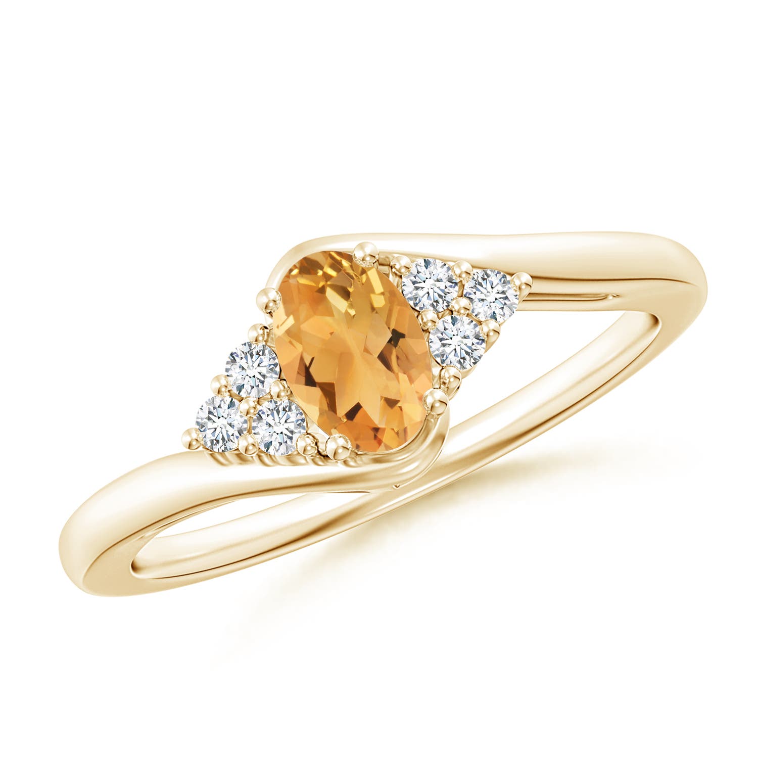 A - Citrine / 0.48 CT / 14 KT Yellow Gold