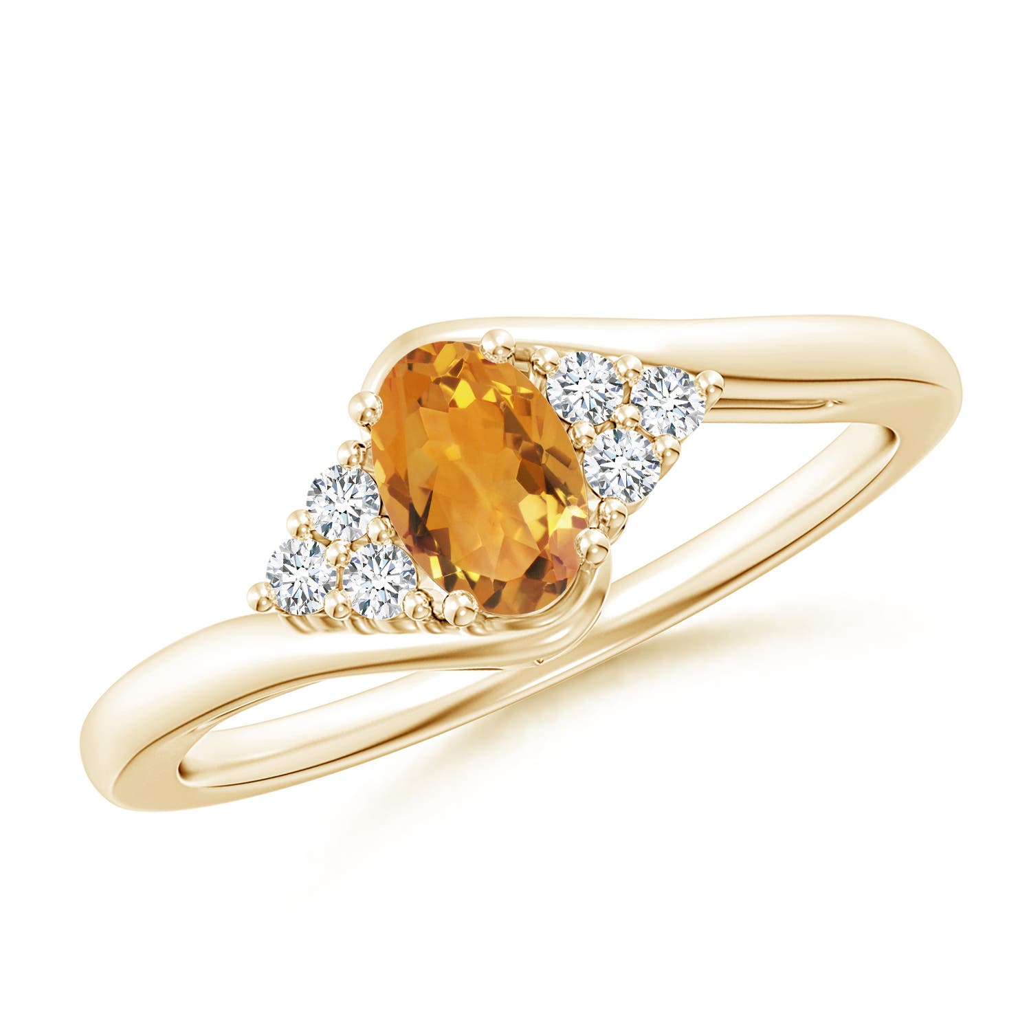 AA - Citrine / 0.48 CT / 14 KT Yellow Gold