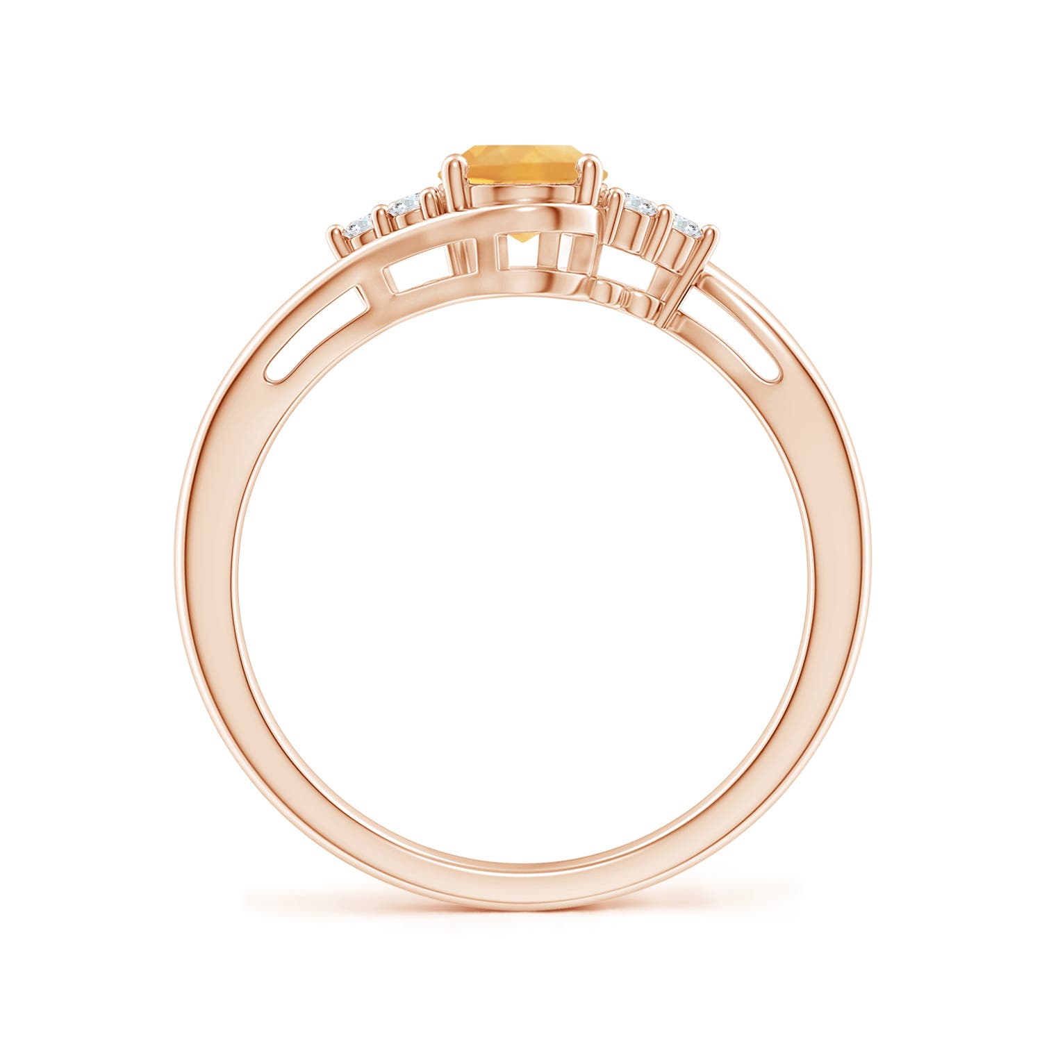 A - Citrine / 0.86 CT / 14 KT Rose Gold