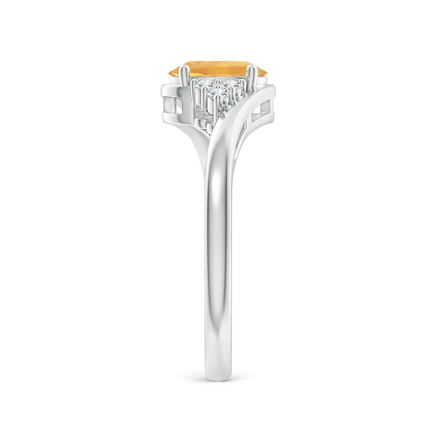 A - Citrine / 0.86 CT / 14 KT White Gold