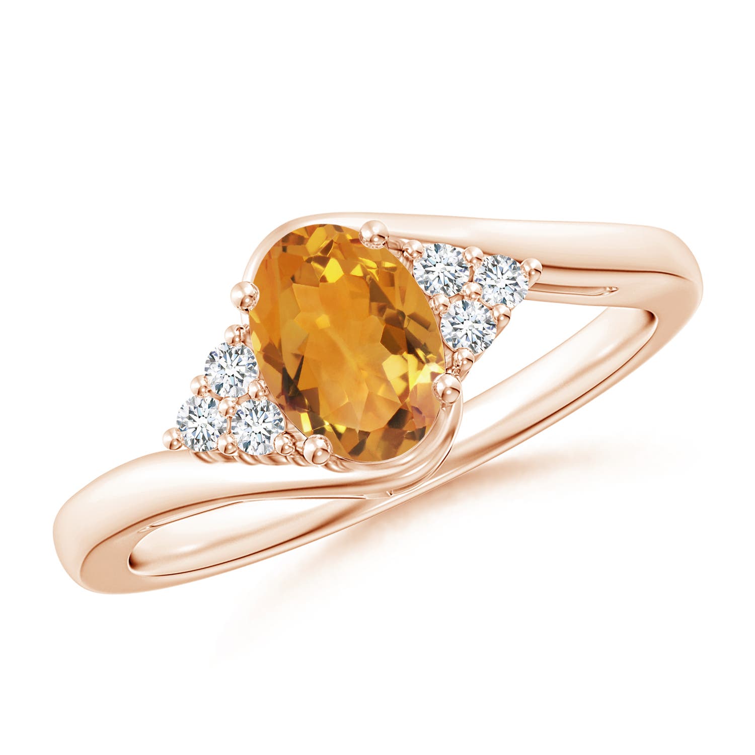 AA - Citrine / 0.86 CT / 14 KT Rose Gold