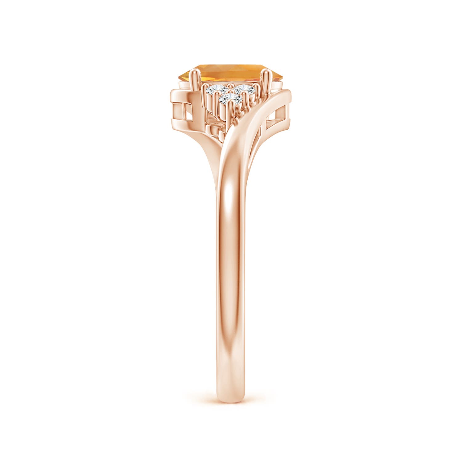 AA - Citrine / 0.86 CT / 14 KT Rose Gold