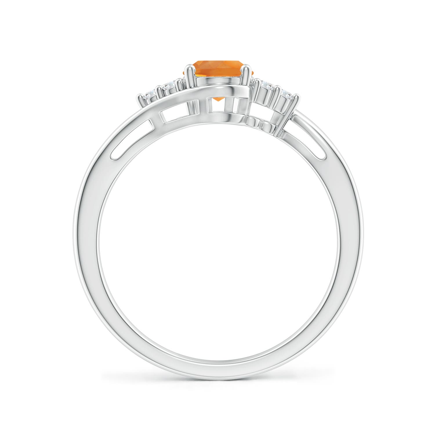 AAA - Citrine / 0.86 CT / 14 KT White Gold