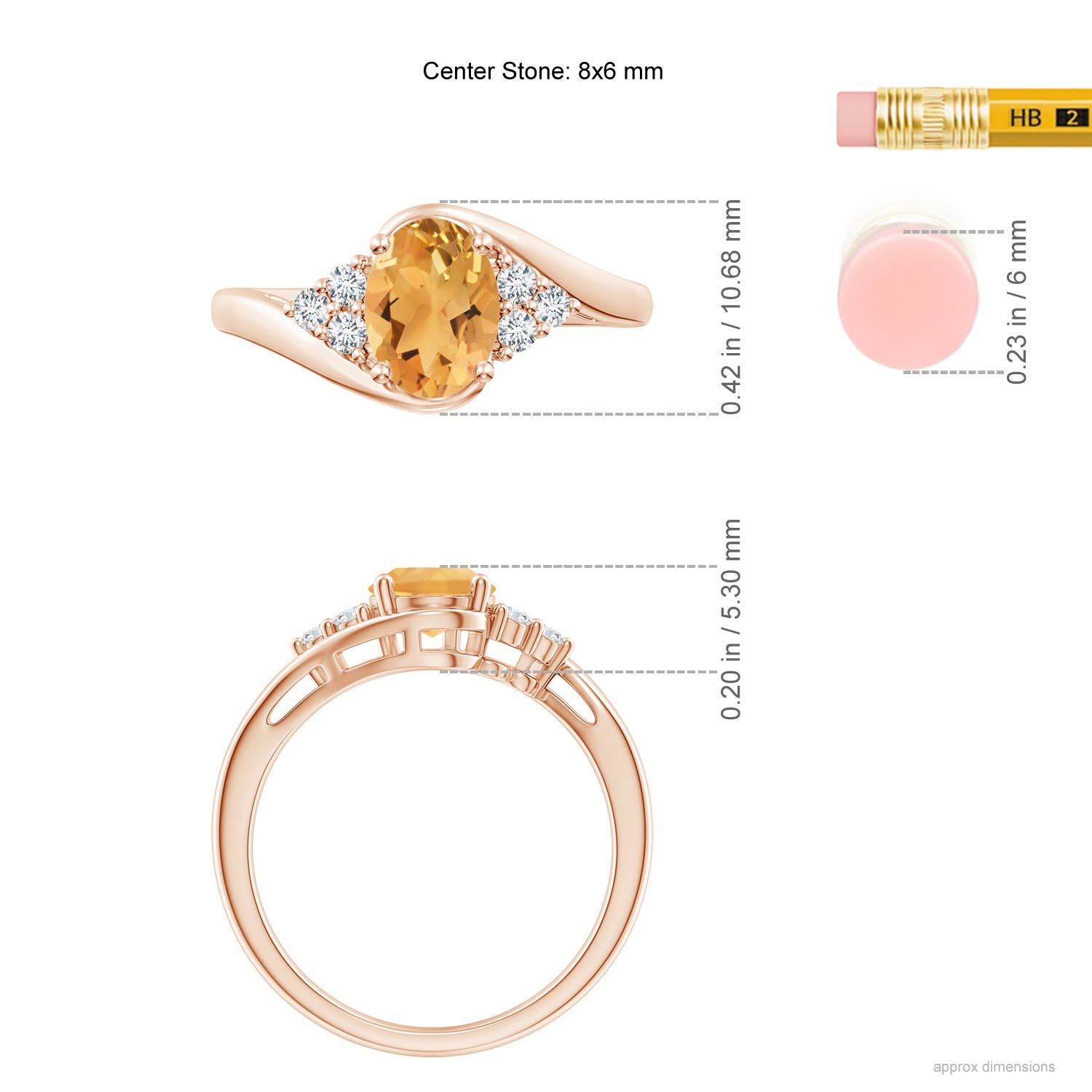 A - Citrine / 1.27 CT / 14 KT Rose Gold