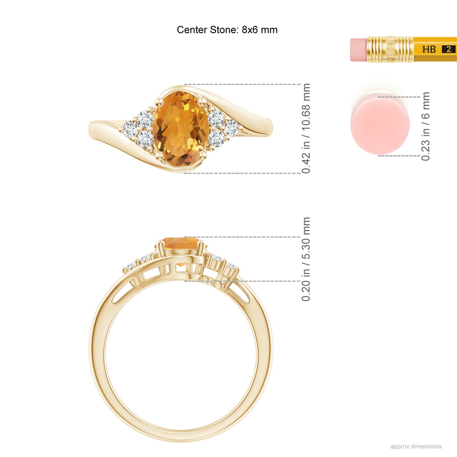 AA - Citrine / 1.27 CT / 14 KT Yellow Gold